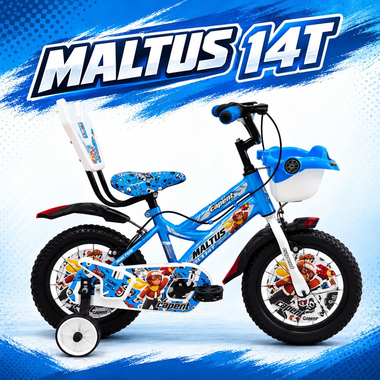capent Maltus Cycle for Kids age 3 to 5 Year Boys & Girls 14 T (inch) BMX Cycle-picture-43