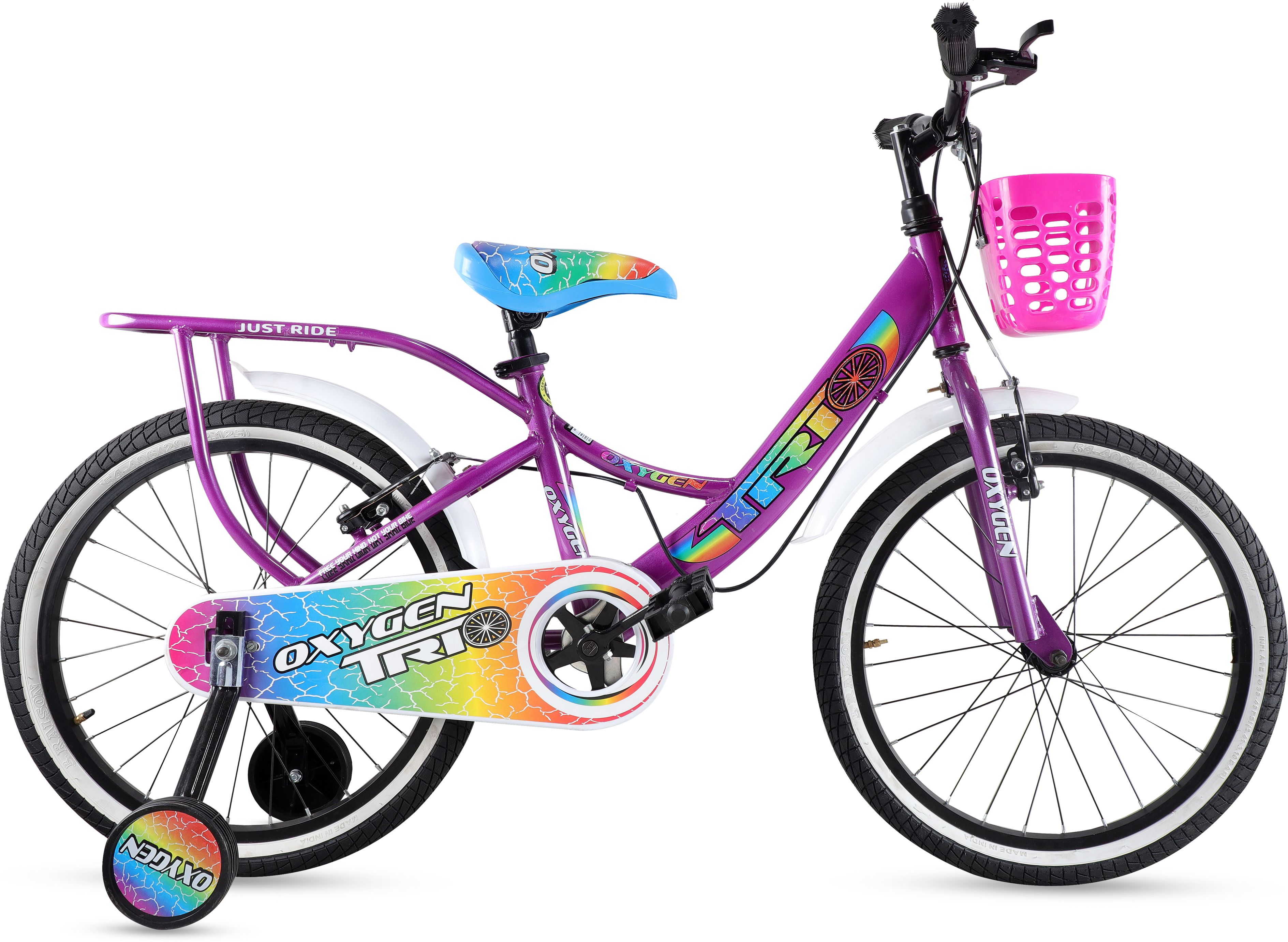 oxygen TRIO Kids Cycle | 20 Inch Tyre 2.15 Width Bicycle with Steel Frame 5 to 9 Years 20 T (inch) BMX Cycle-picture-36