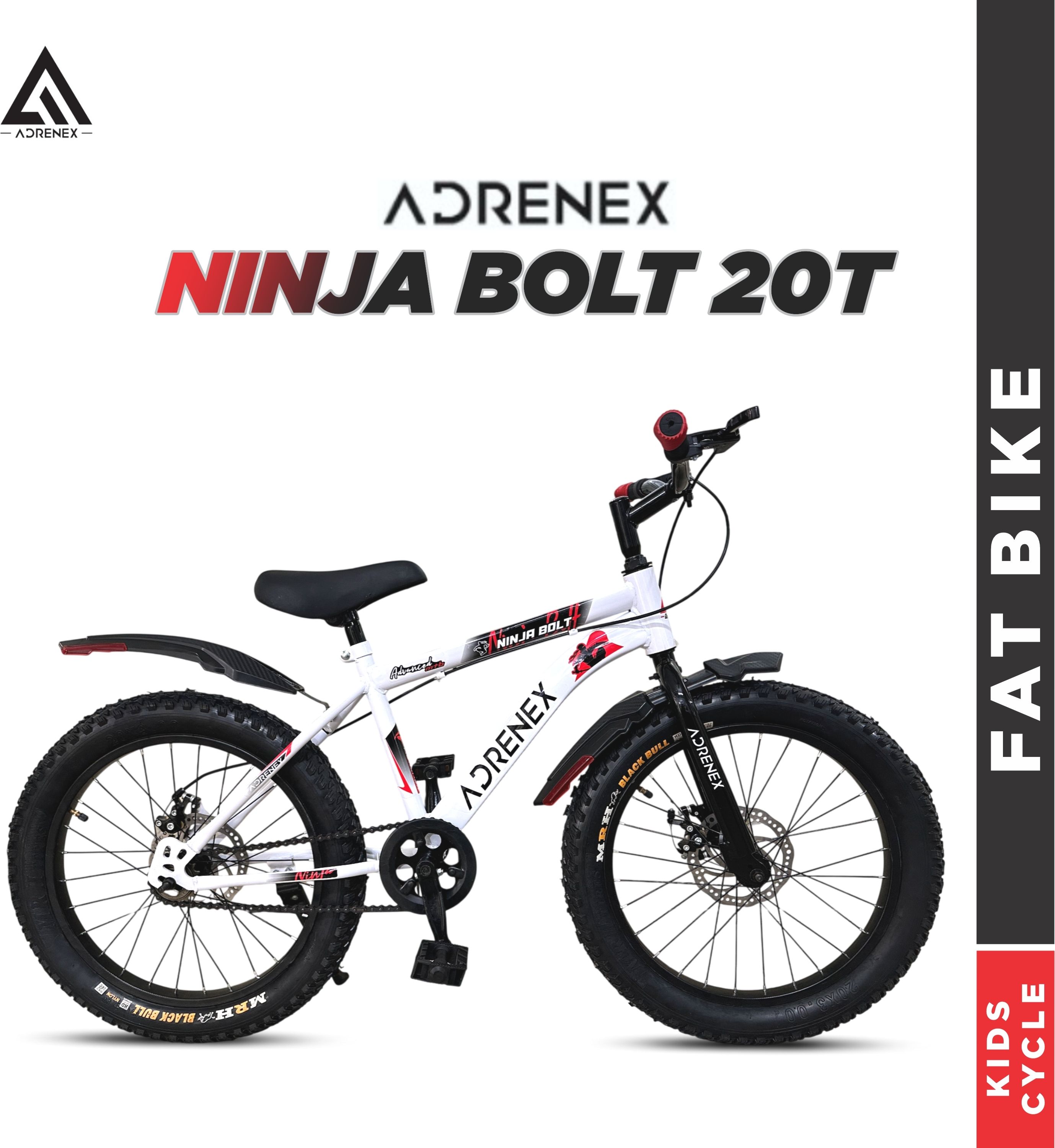 adrenex Ninja Bolt 20T | 20x3.00 | Disc Brakes 20 T (inch) BMX Cycle-picture-39