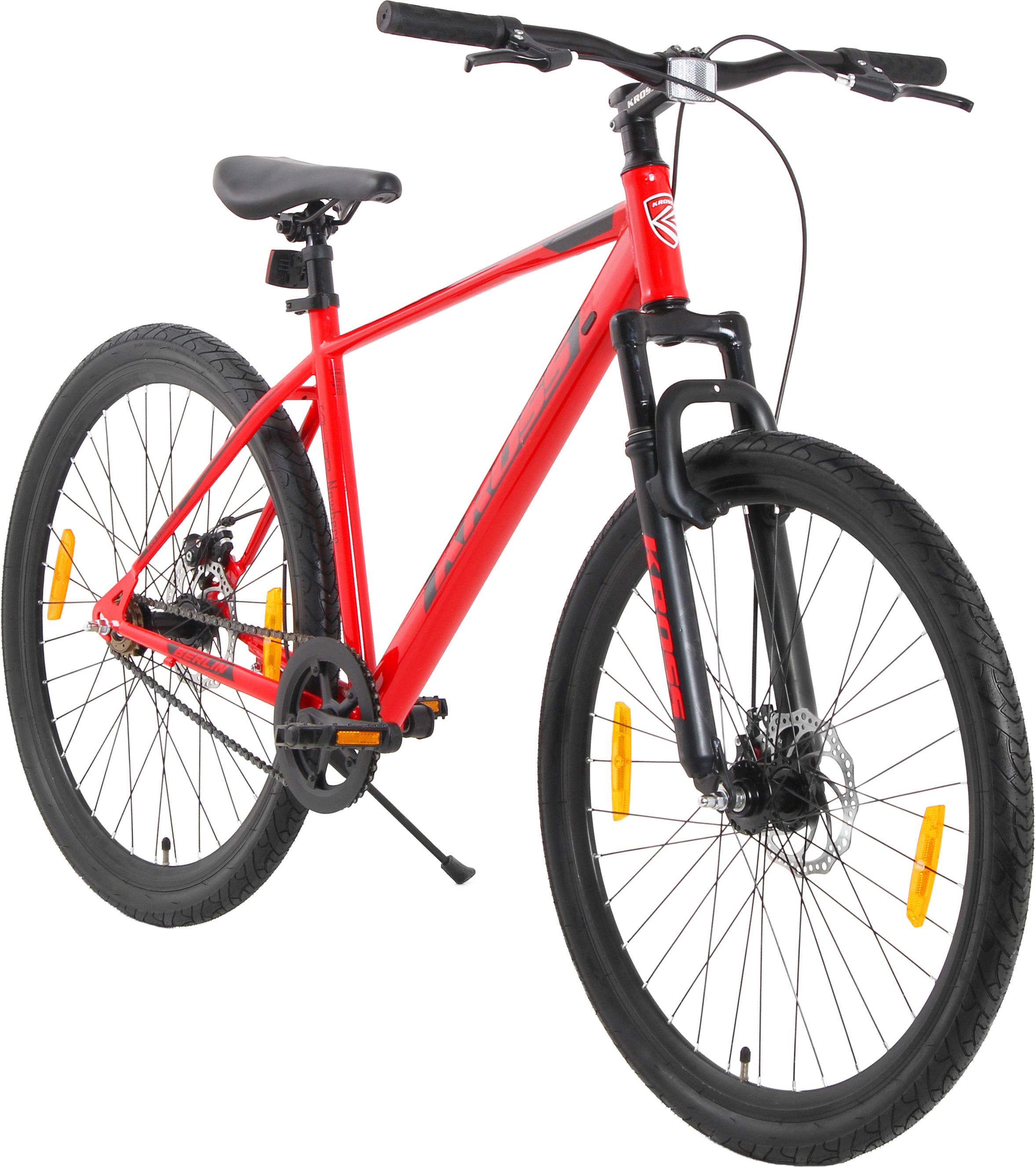 kross BERLIN Single Speed Cycle (Red, Dual Disc Brakes, 27.5 × 1.75 Tyres) 27.5 T (inch) Mountain Cycle-picture-35