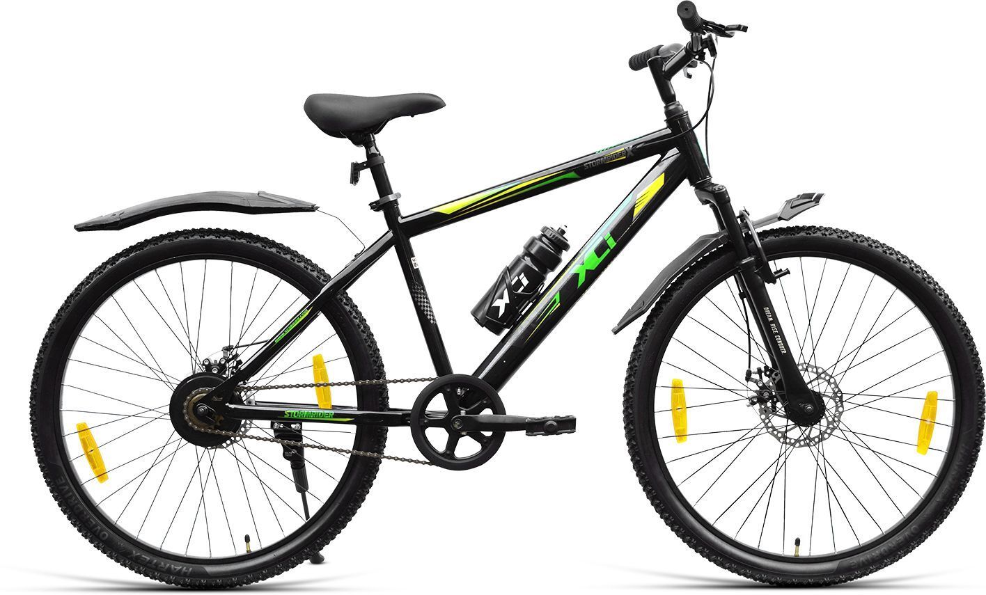 StormriderX Single Speed for Men TUF SHOX Suspension Black Green 26 T (inch) Mountain Cycle-image-25