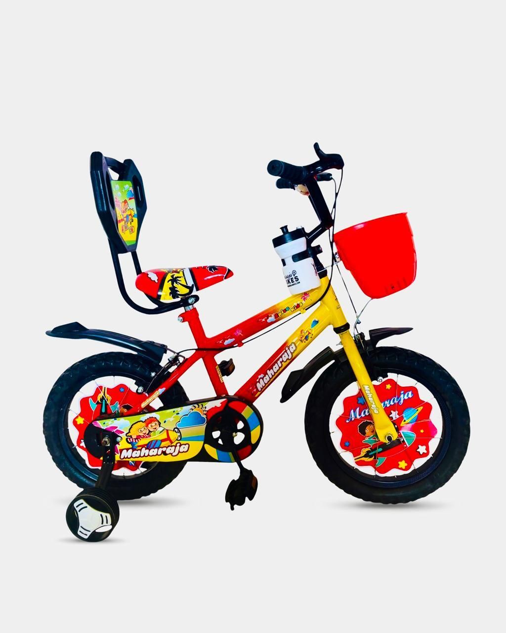 maharaja Spice Kids 14T Cycle with Training Wheels, Basket & Water Bottle Caliper Brake 14 T (inch) BMX Cycle-picture-11