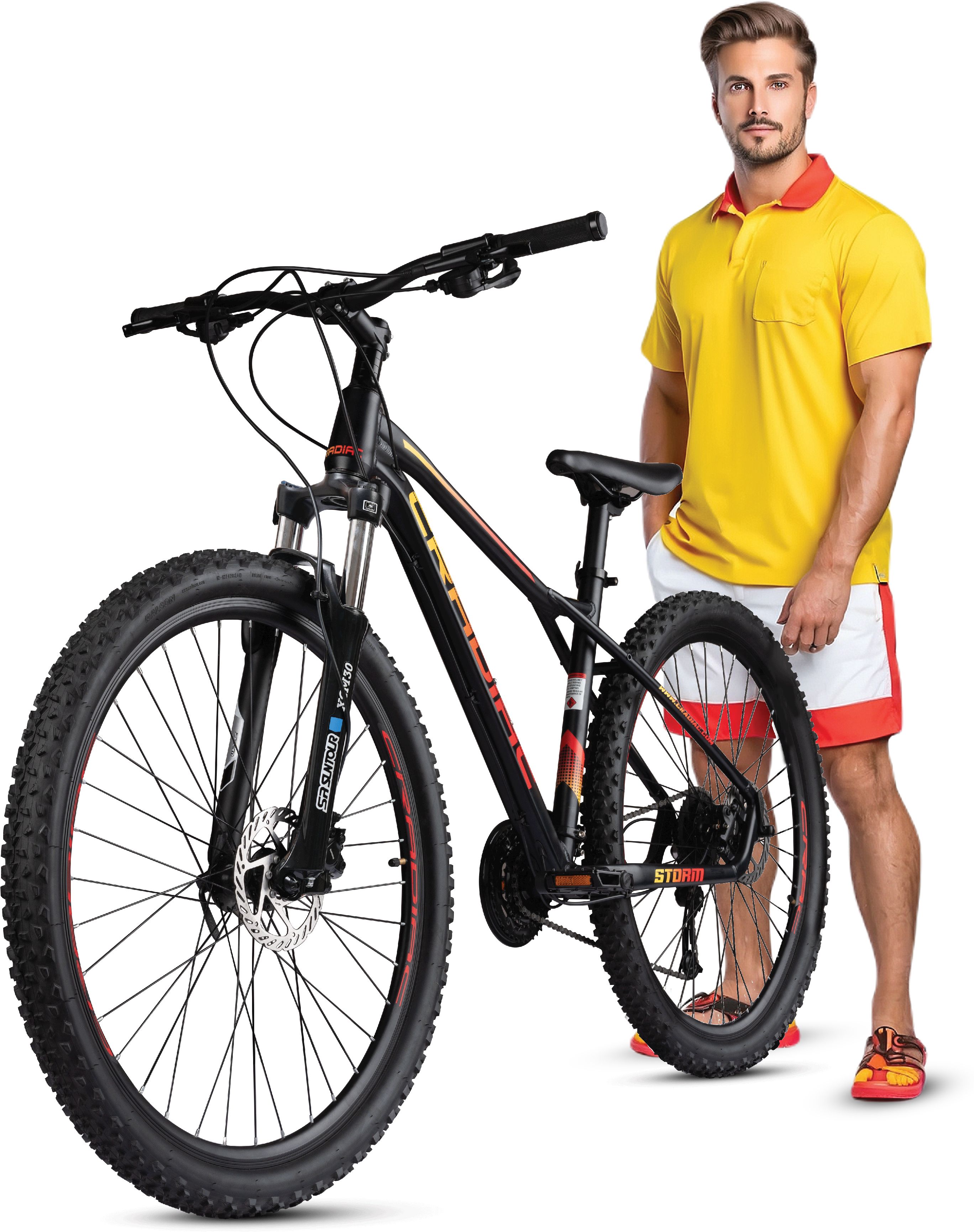 cradiac STORM DOMINUS 24 SPEED | 6061 ALLOY FRAME | SR SUNTOUR LOCKOUT SUSPENSION 29 T (inch) Mountain Cycle-picture-40