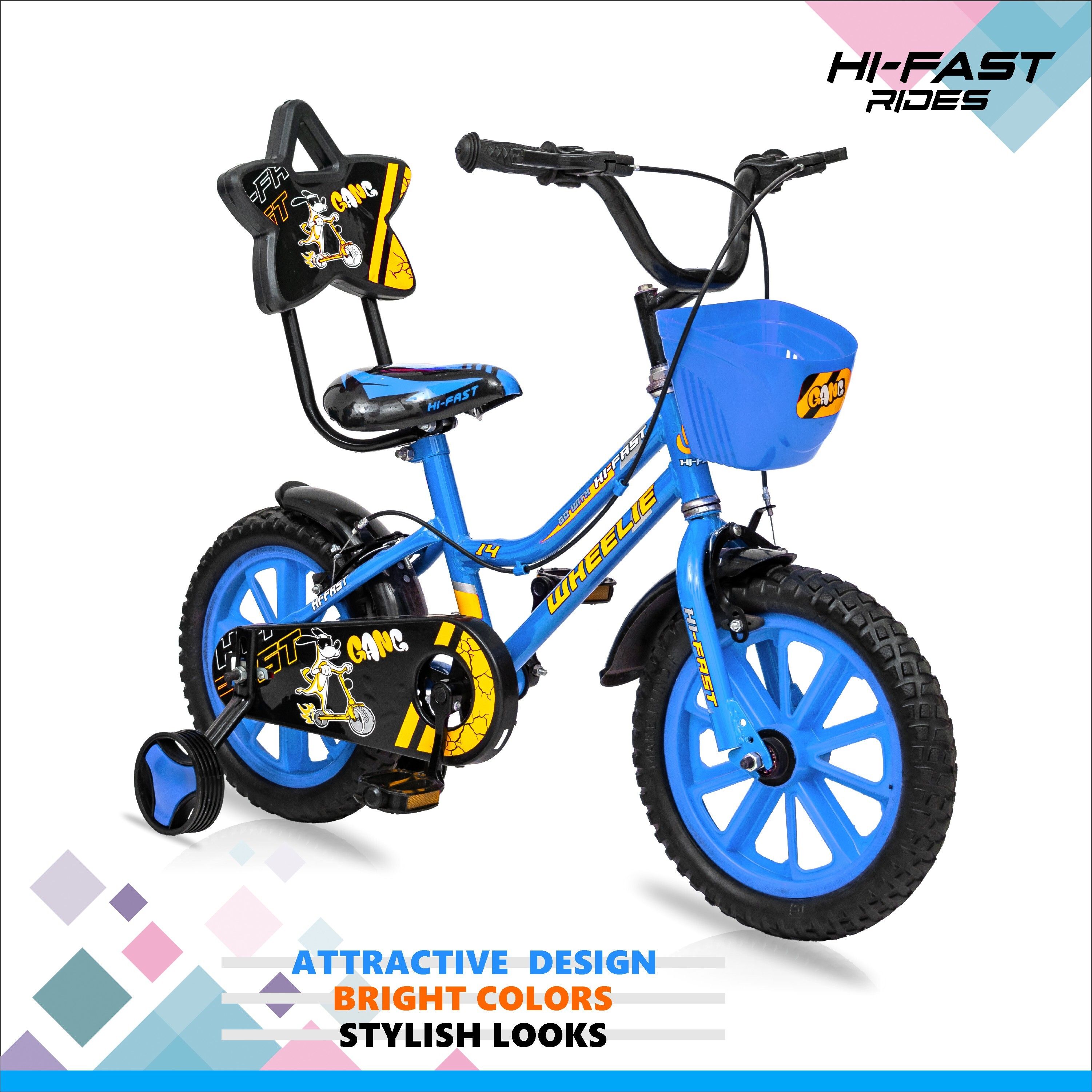 Wheelie Kids For Age 2 to 5 Years Boys & Girls | 95% Pre-Assembled | 14 T (inch) Road Cycle-image-43
