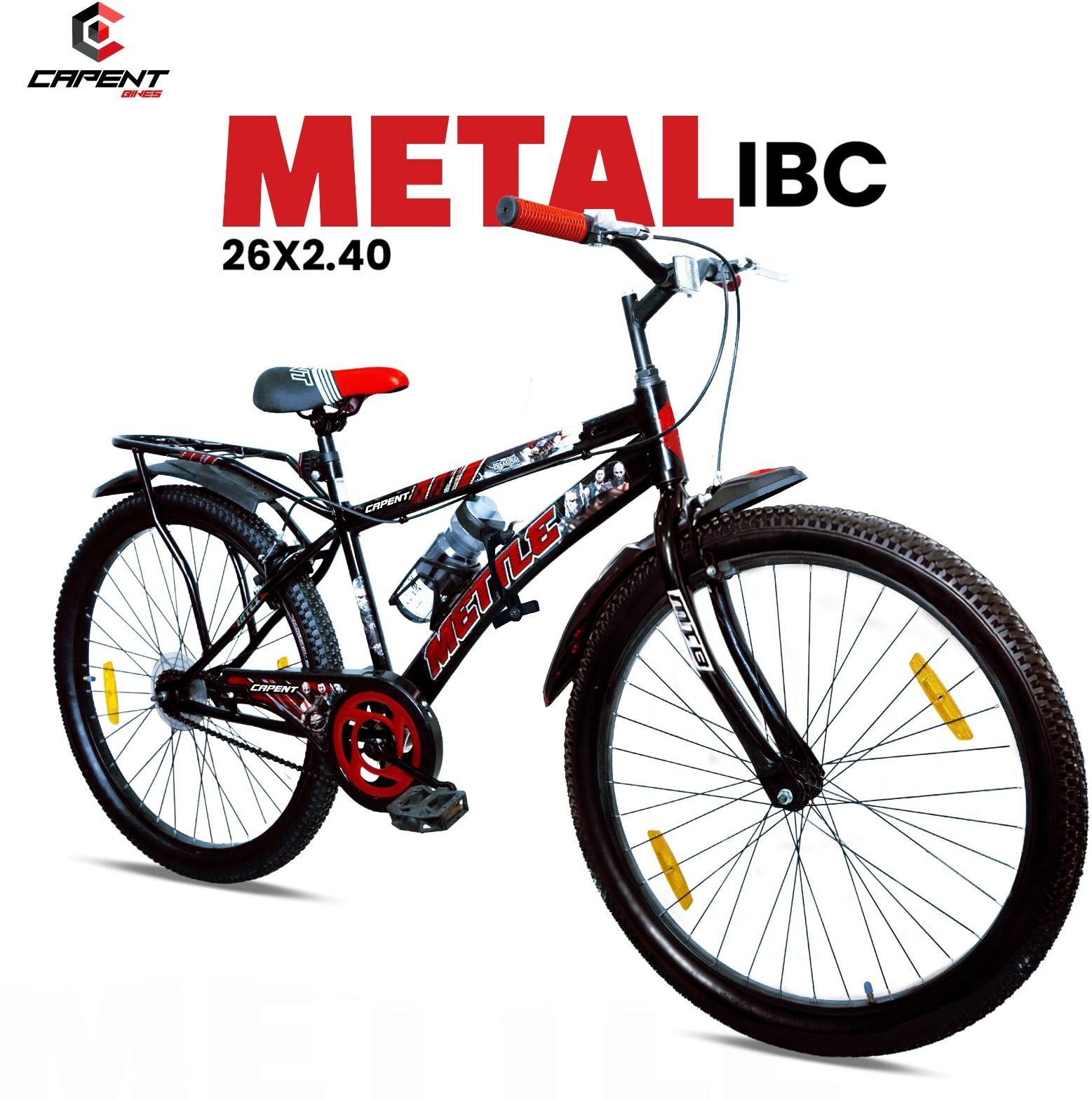 METAL 26T Bicycle with Inbuilt Carrier | MTB Cycle for Boys/Men & Adults 26 T (inch) Mountain Cycle-image-30