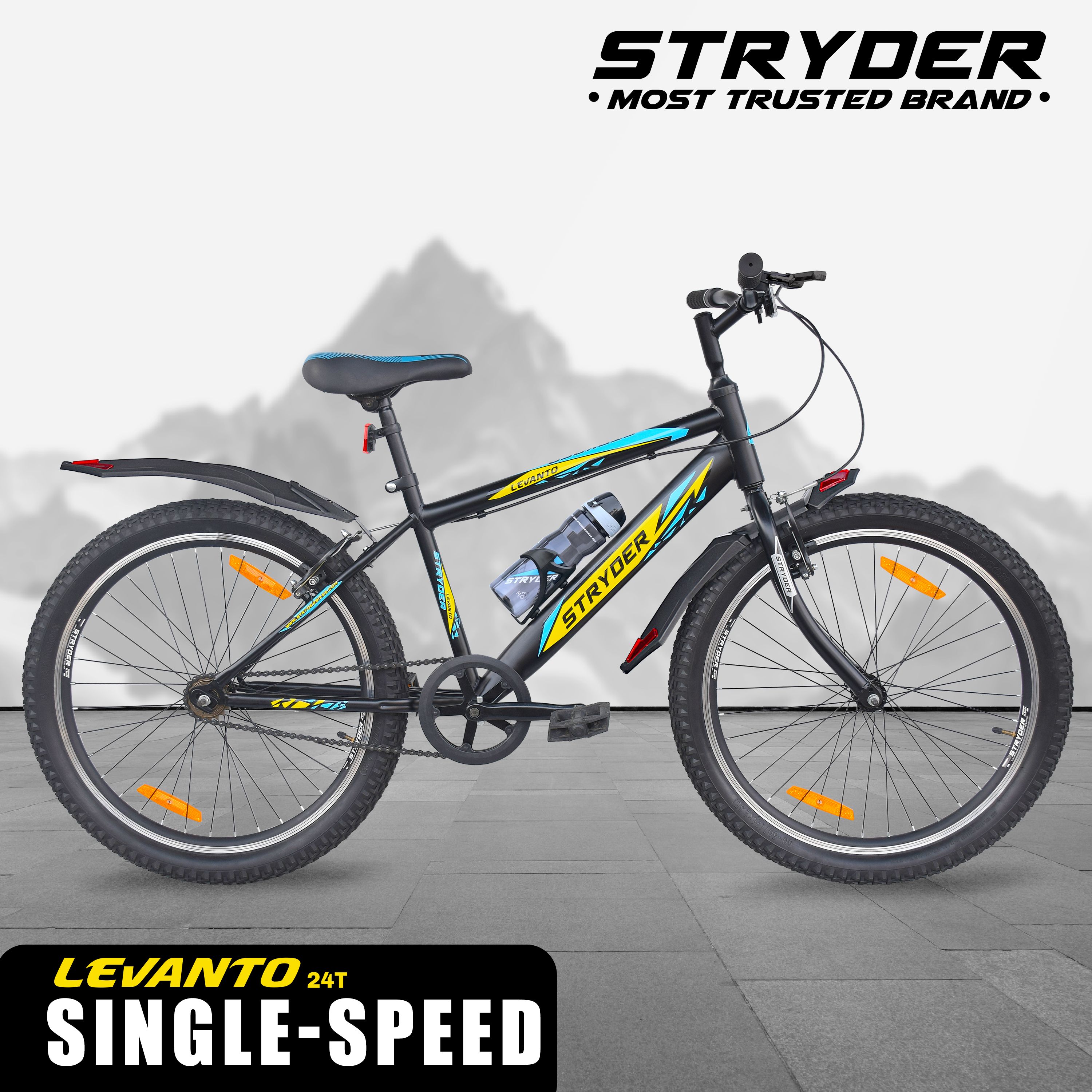 stryder Levanto 24” MTB Cycle - Durable & Stylish Ride with Disc Brake | 24 T (inch) Mountain Cycle-picture-16