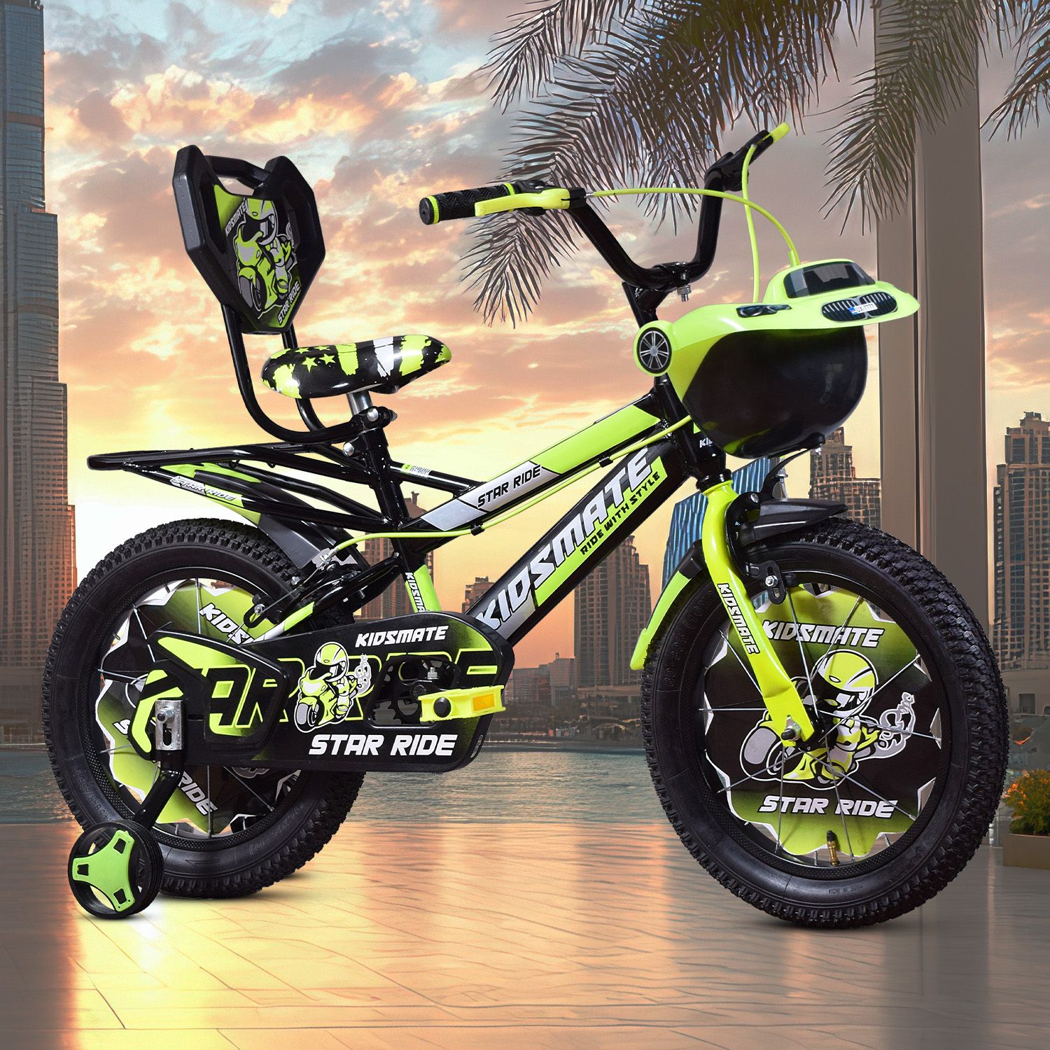 kidsmate Star Ride 2.0 Kids Bicycle with Training Wheels | Cycle For Kids Aged 5-8 yrs 16 T (inch) Road Cycle-picture-47
