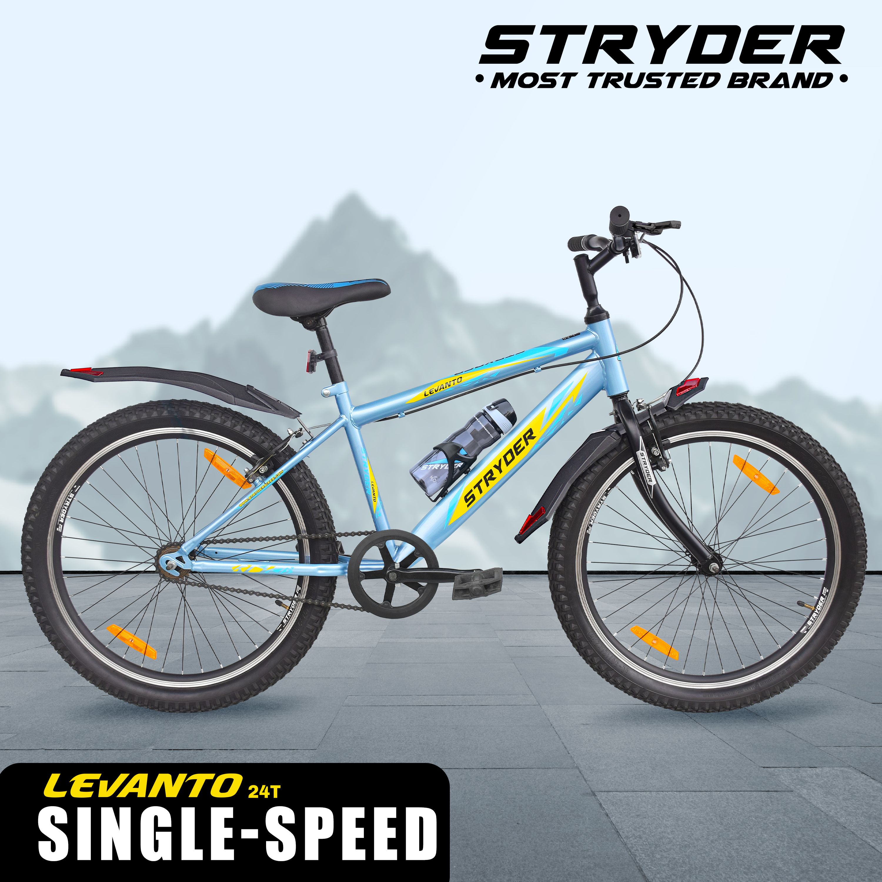 stryder Levanto 24” MTB Cycle - Durable & Stylish Ride with Disc Brake | 24 T (inch) Mountain Cycle-picture-12
