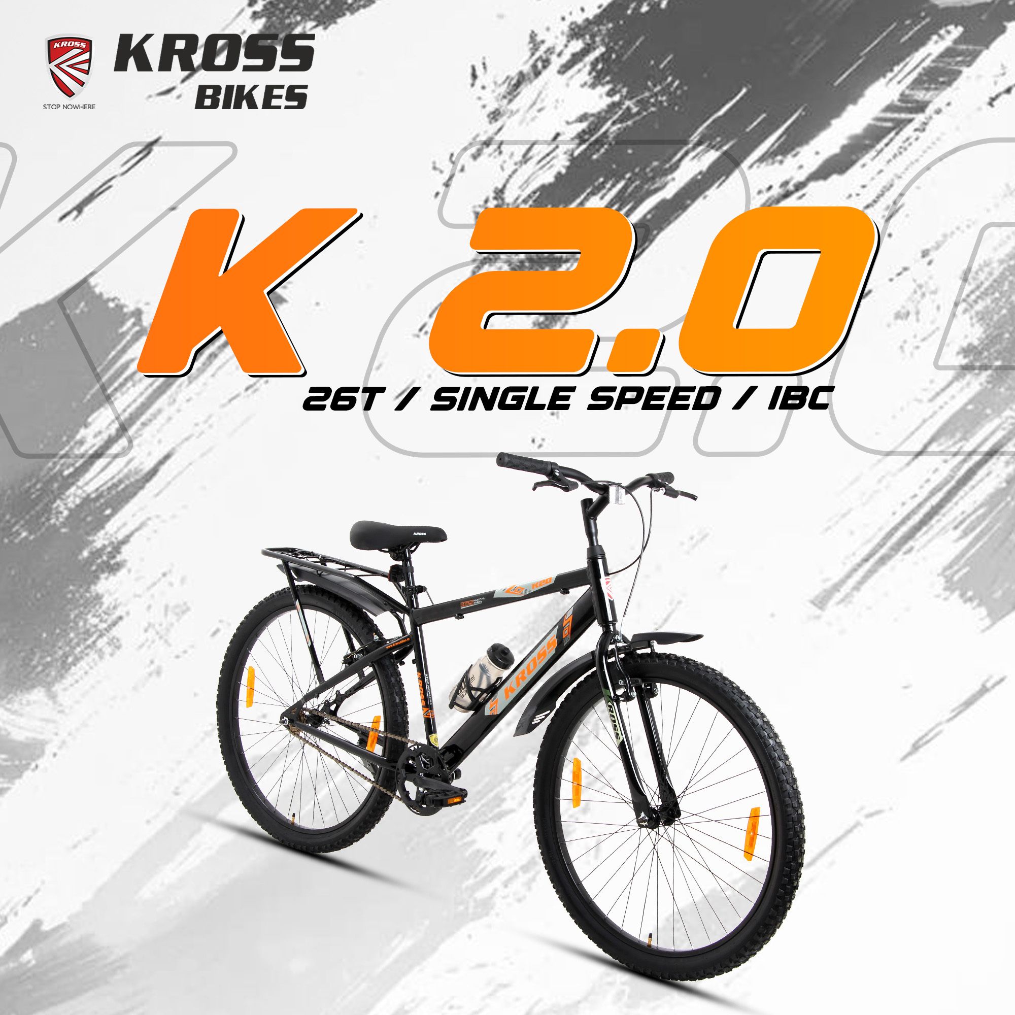 K-20 Marbal 26T MTB Cycle | Single Speed | Steel Frame | Black 26 T (inch) Mountain Cycle-image-34