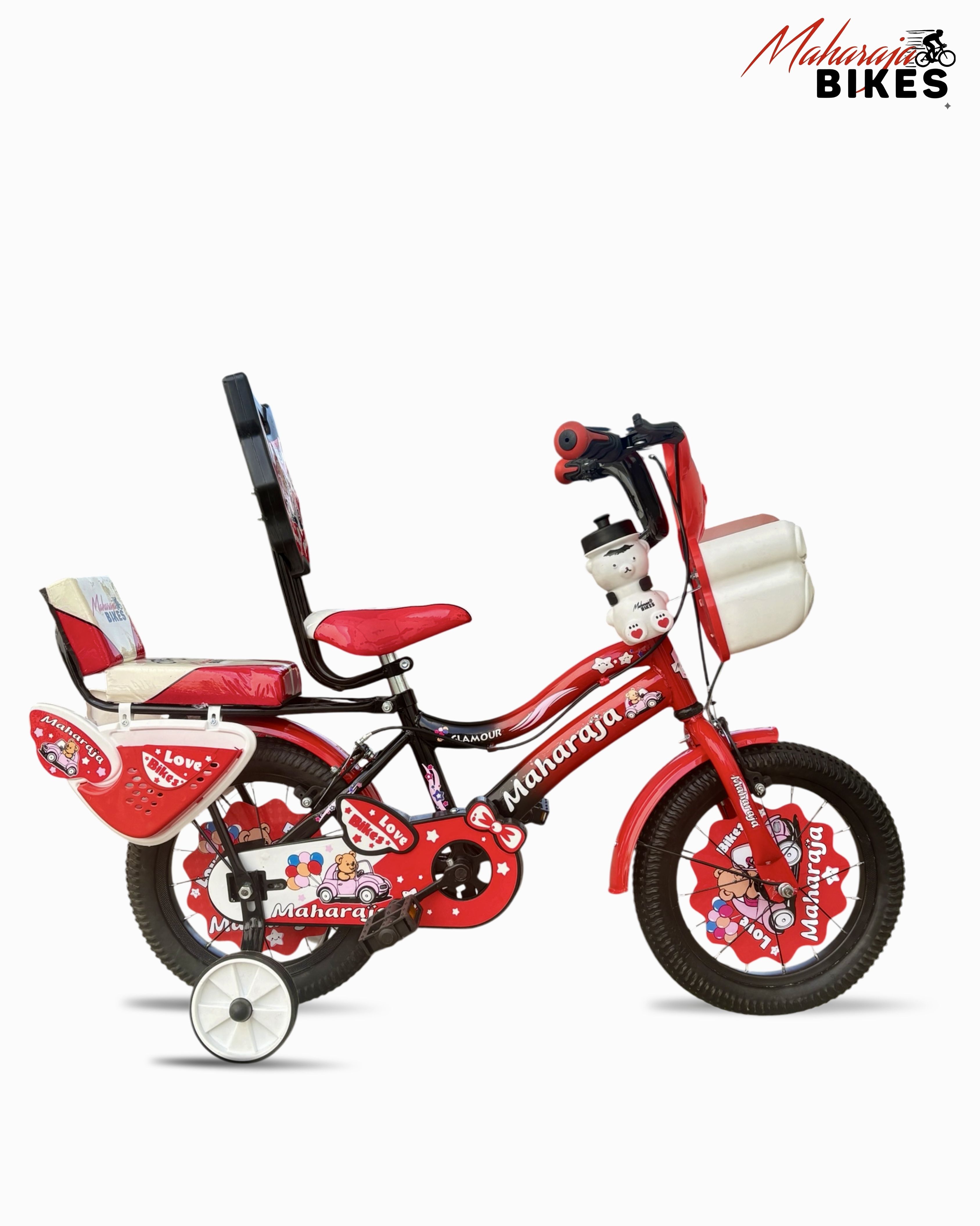 GLAMOR 14T Kids Cycle with Dual Sheet, Training Wheels, Front Basket, 14 T (inch) BMX Cycle-image-46