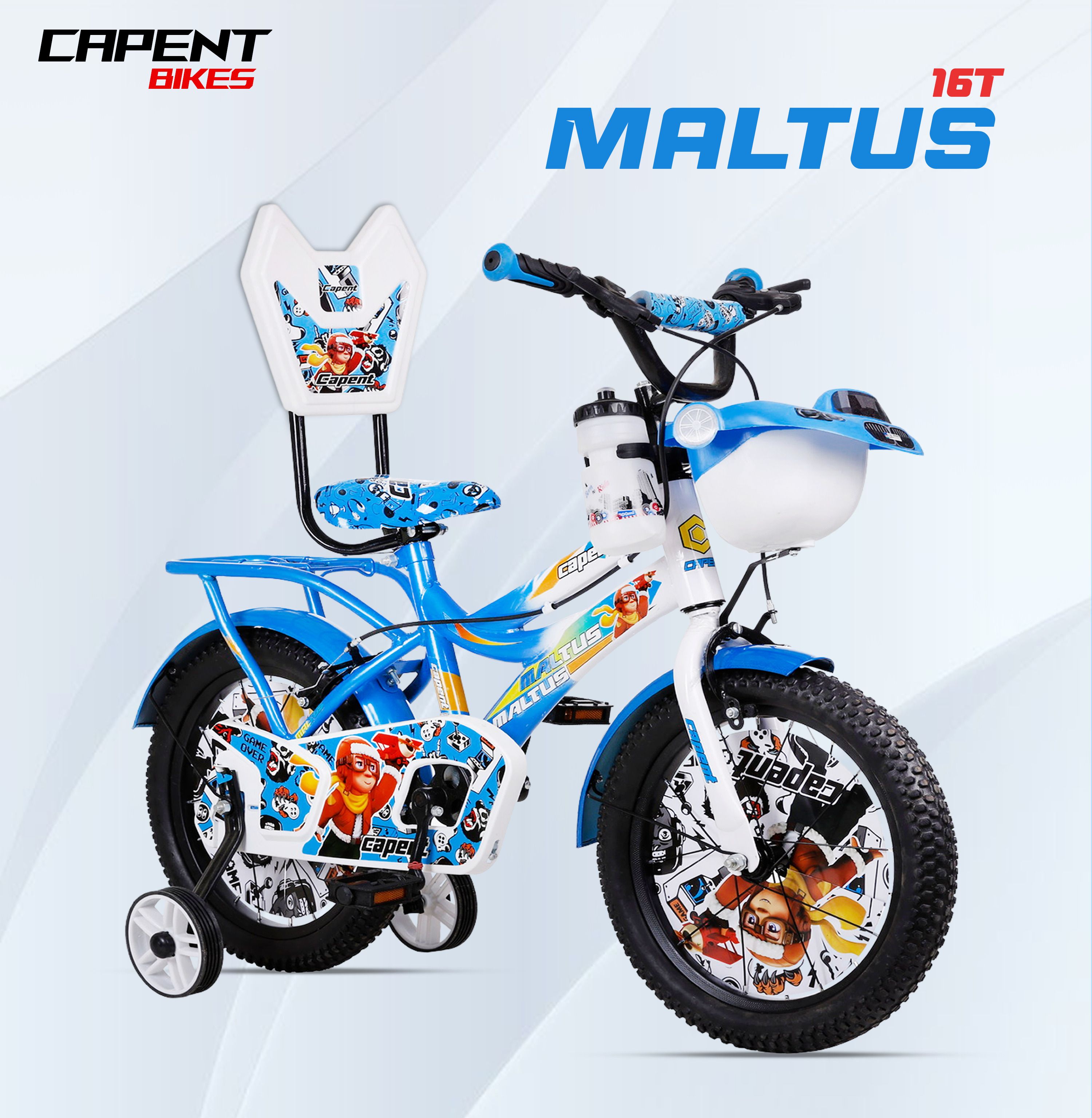 Maltus Blue Bicycle for kids 4 to 7 Years Boys and Girls 16T inches 16 T (inch) Road Cycle