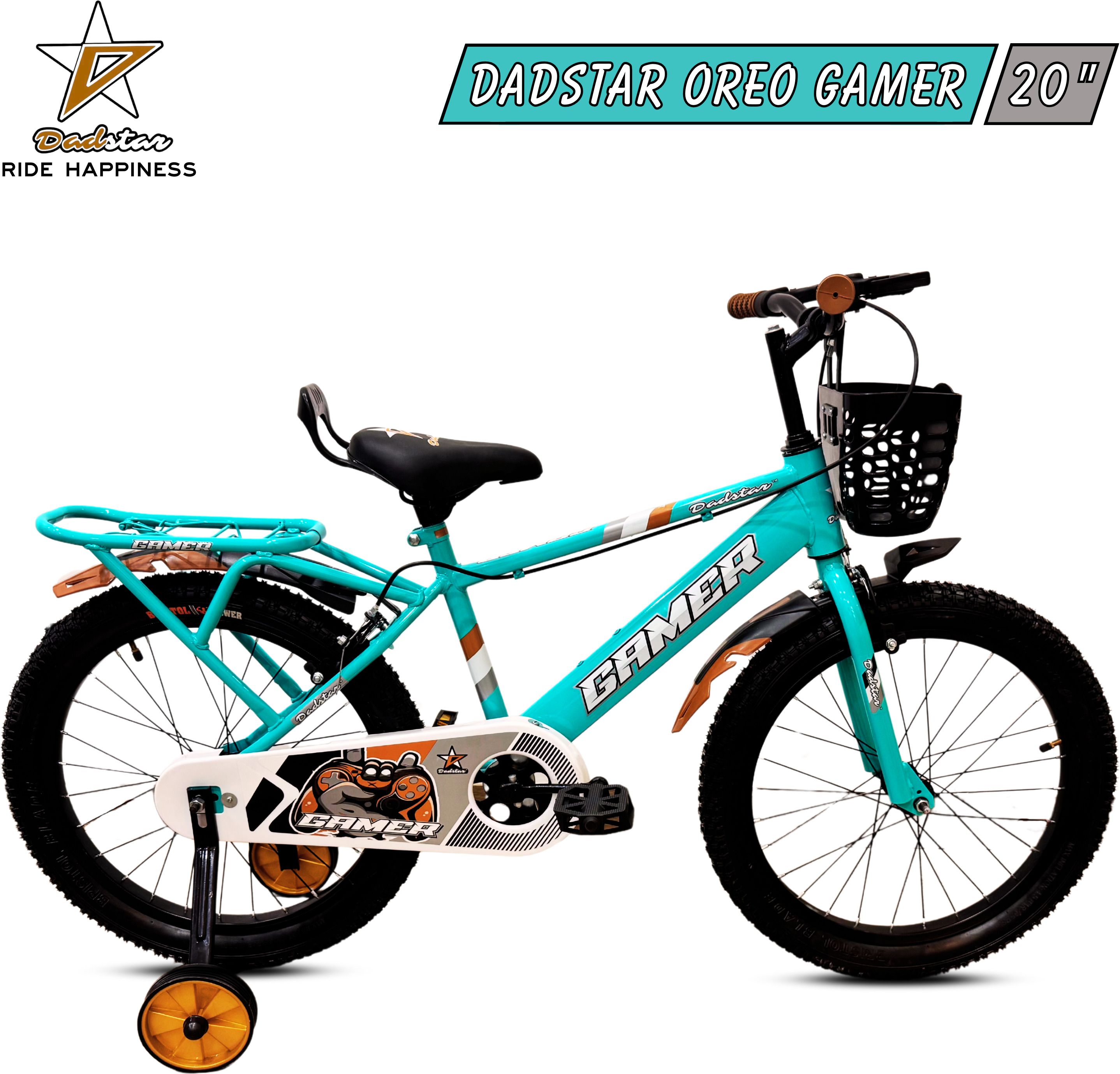 dadstar GAMER OREO 20 INCH IBC AQUA GREEN TYRE TUBE 20 T KIDS CYCLE FOR AGE 5 TO 9 YRS 20 T (inch) Road Cycle-picture-14