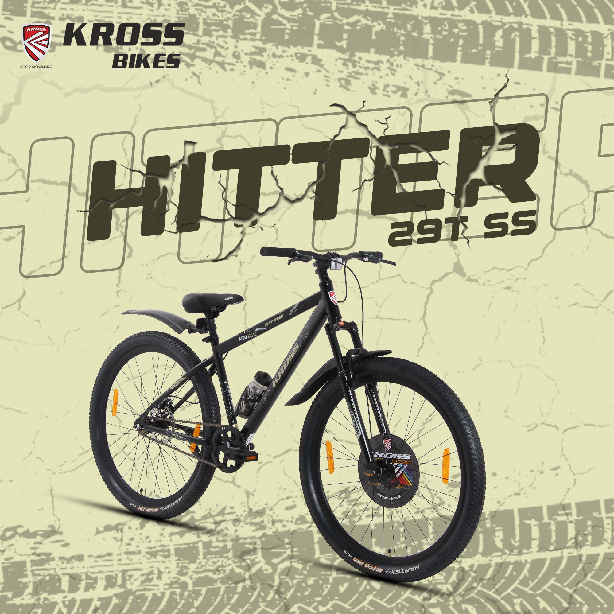 Hitter Mountain Bike – Single Speed, Dual Disc Brakes, Front Suspension 29 T (inch) Mountain Cycle-image-42