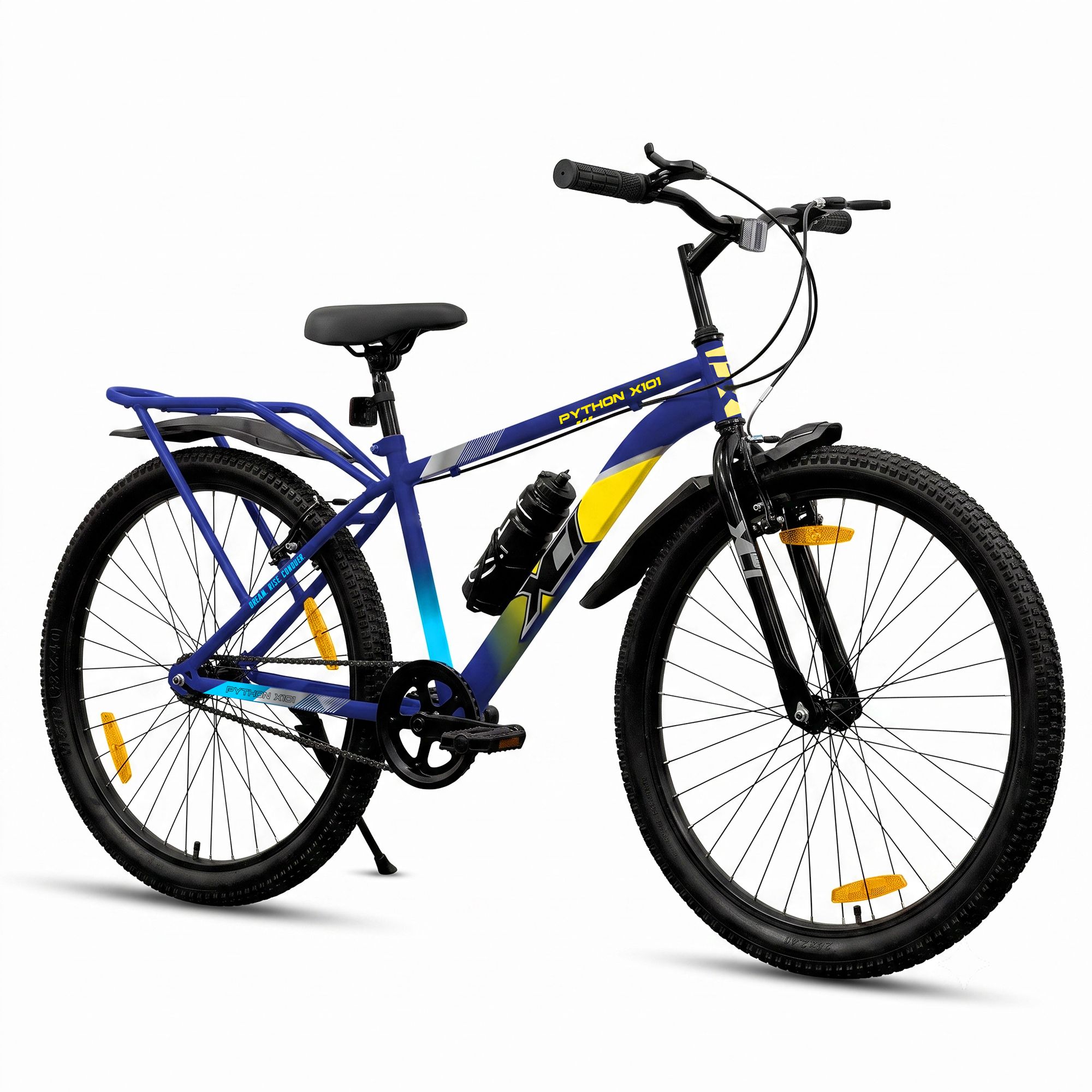 PythonX 101 24T Single Speed for Men Rigid Suspension MTB Bicycle 13-inch 24 T (inch) Mountain Cycle-image-28
