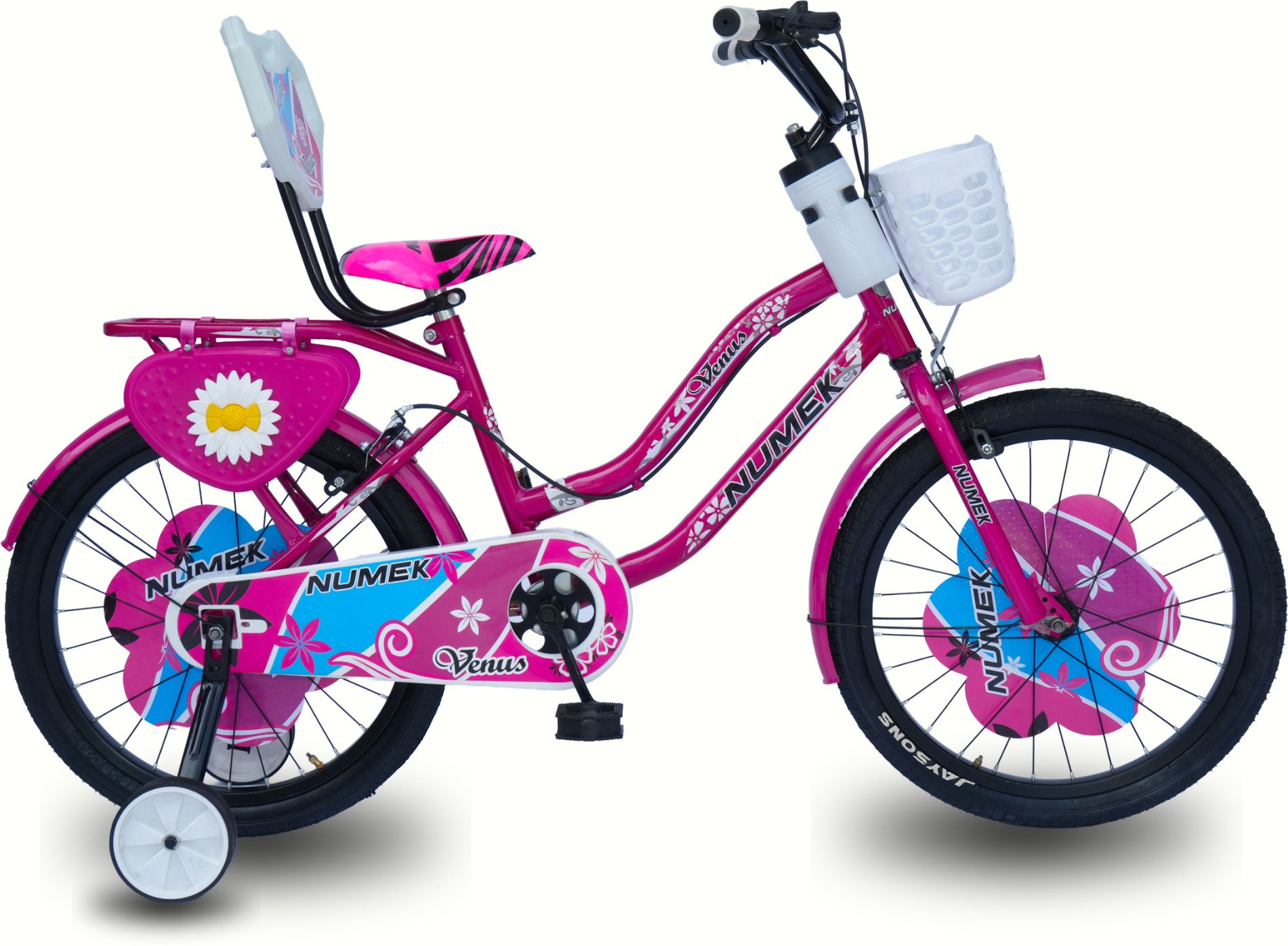 Venus 20 Inch Girls Cycle with Basket Carrier & Support Wheels Pink 20 T (inch) Road Cycle-image-30