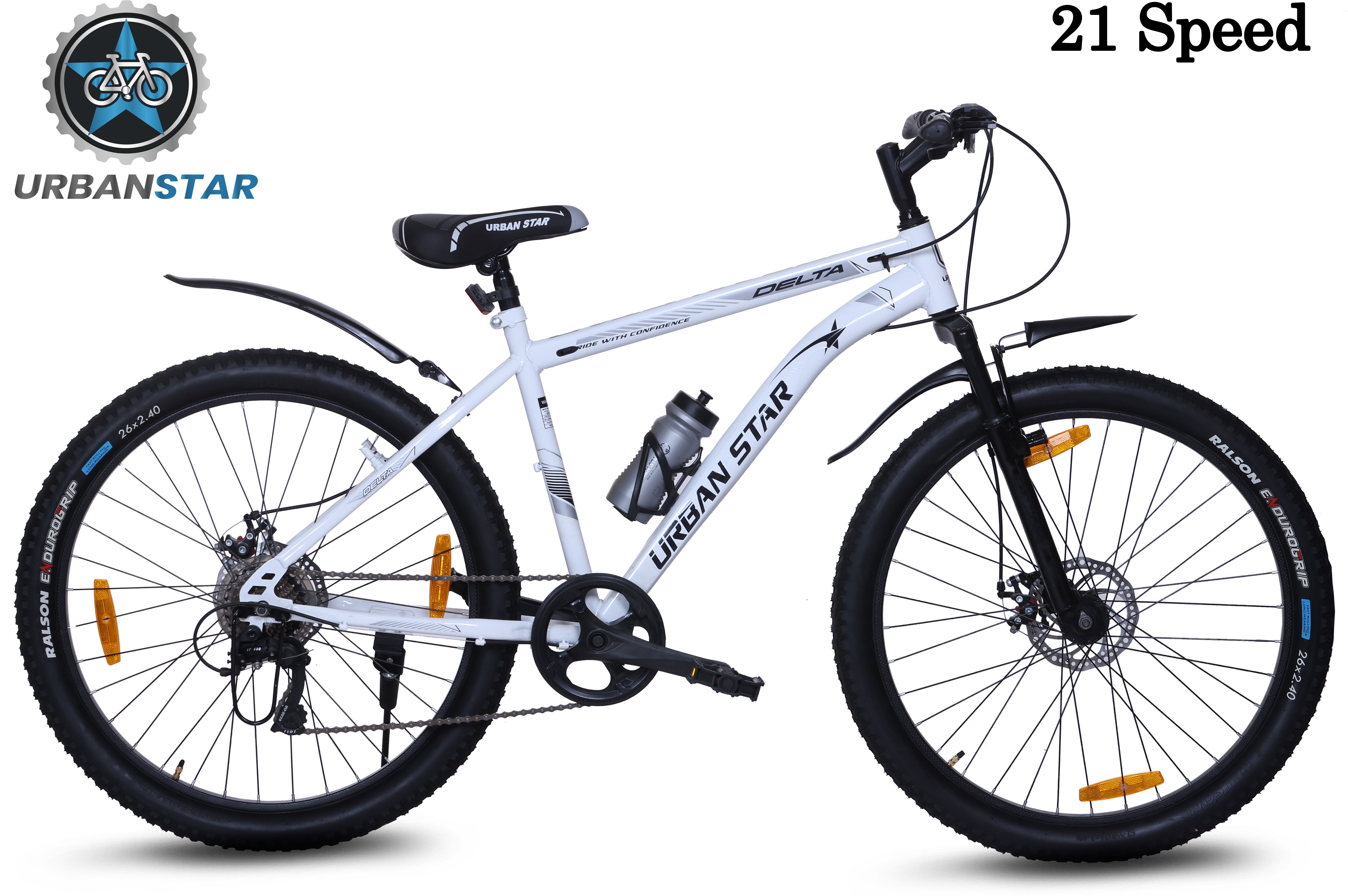 DELTA | 21 SPEED | DUAL DISC | FRONT SUSPENSION | SEMI FITTED | FOR 13+ & ADULTS 26 T (inch) Mountain Cycle-image-2