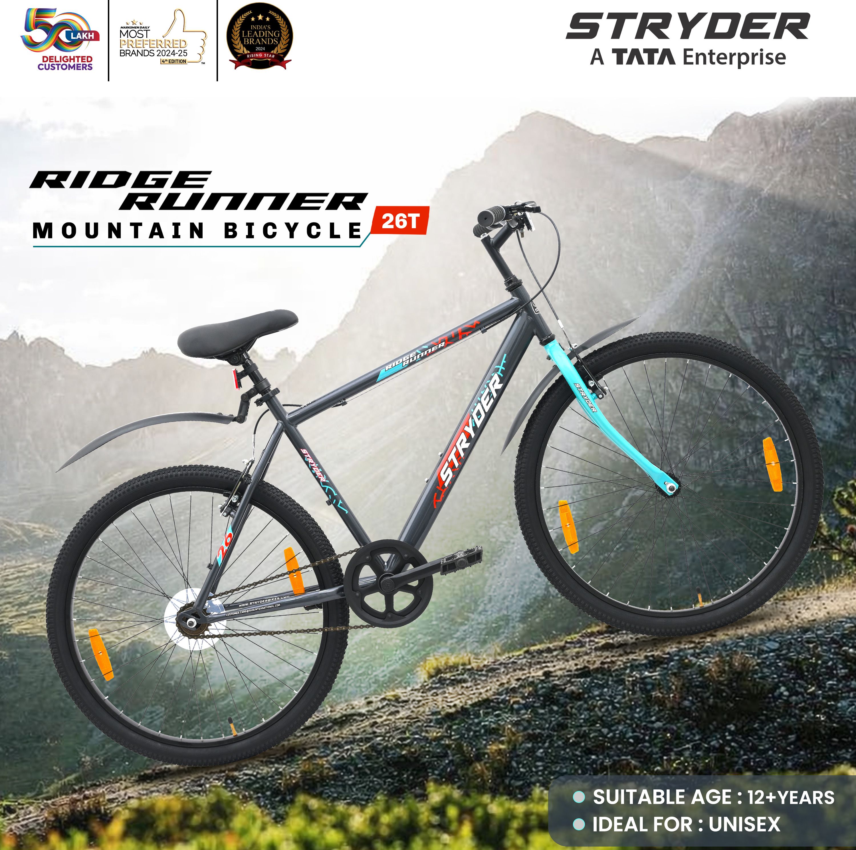 26" Ridge Runner Non-Geared Cycle | 26 T (inch) Mountain Cycle-image-2
