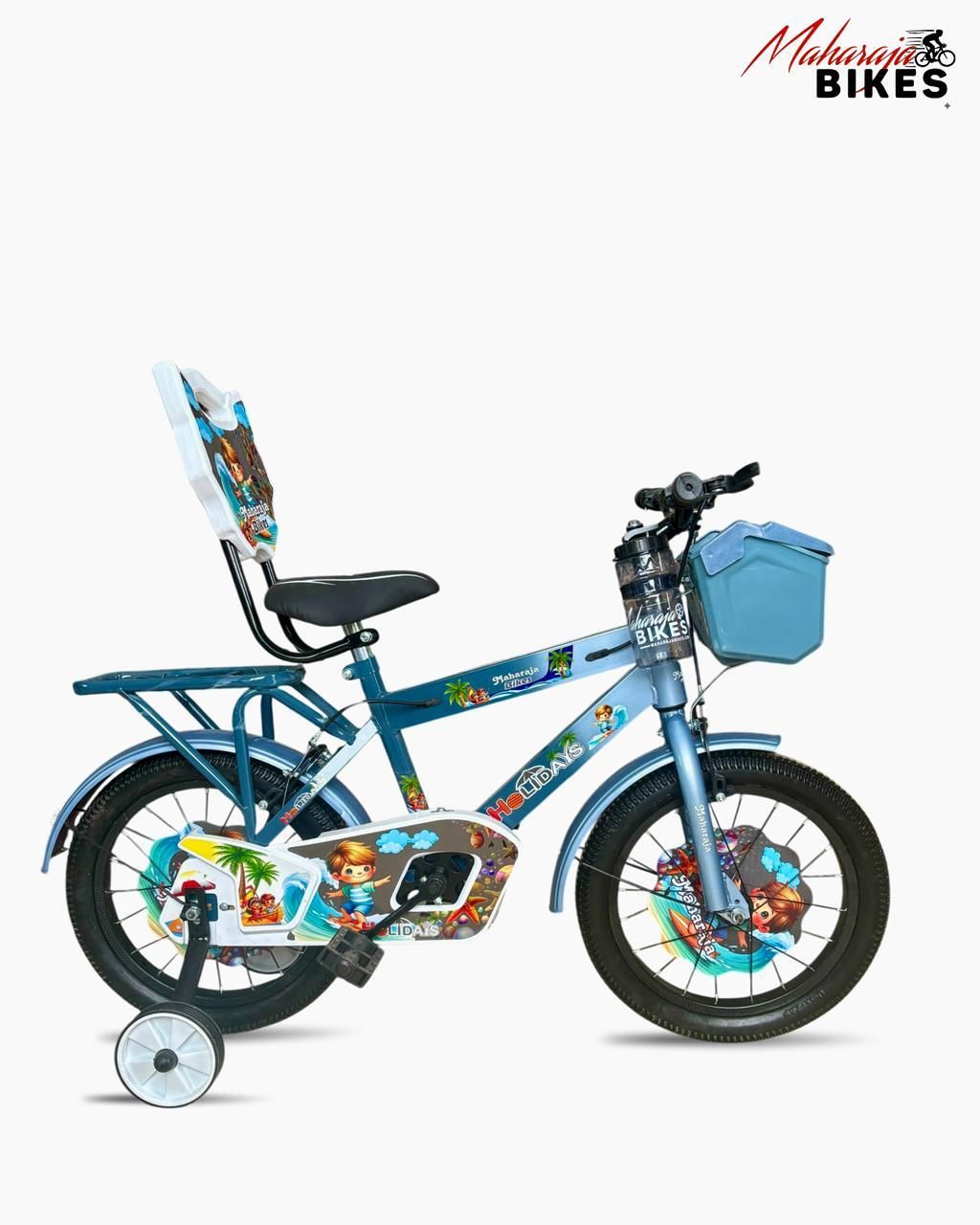 maharaja HOLIDAY 16T Kids Bicycle with Carrier, Backrest & Training Wheels Steel Rim, 16 T (inch) Road Cycle-picture-1