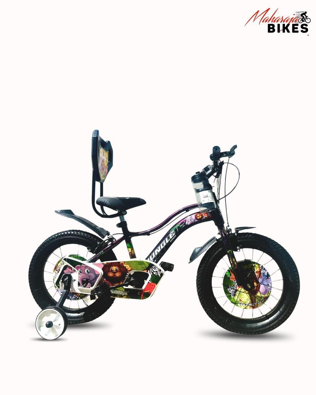JUNGLE KING KIDS Cycle with Training Wheels Steel Rim,Water Bottle 16 T (inch) BMX Cycle-image-4