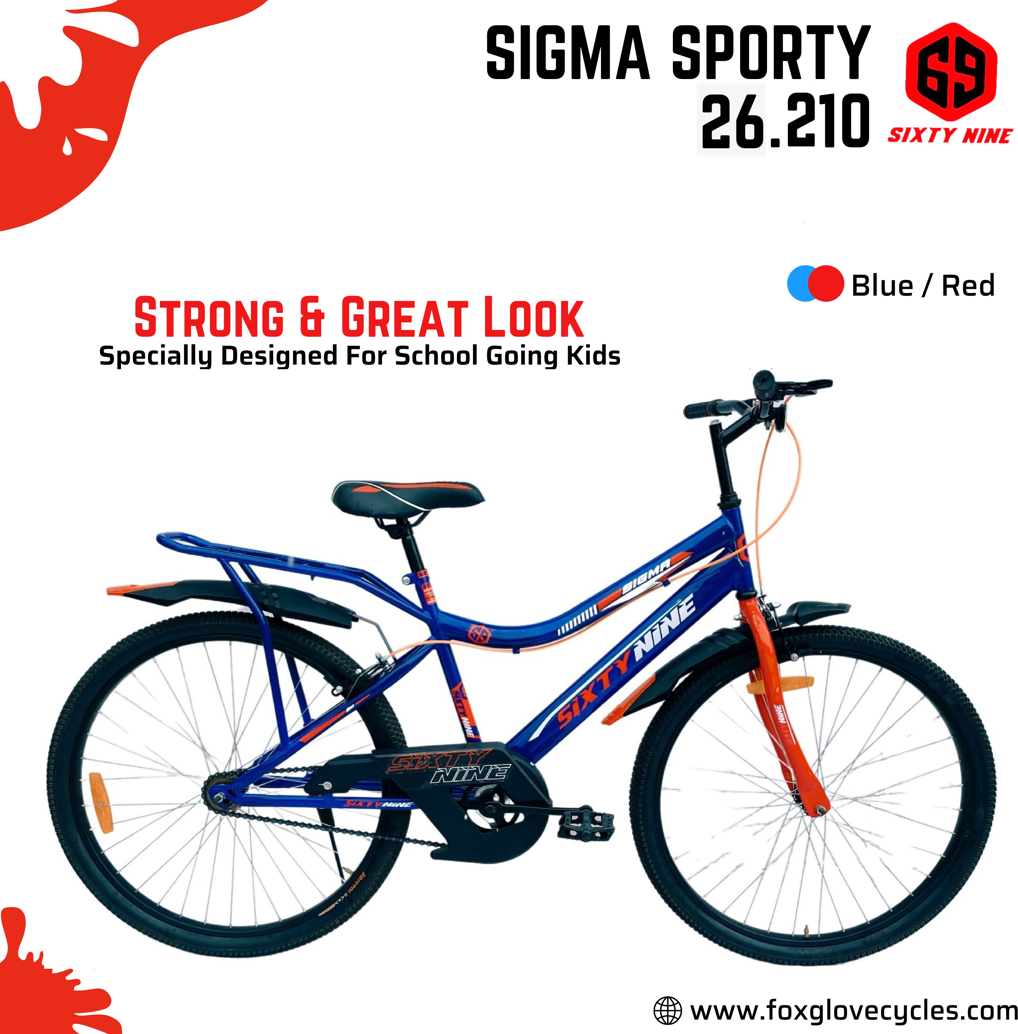 SIXTY NINE 26.210 IBC ADMIRAL BLUE FRAME TYRE TUBE FOR 8 PLUS AGE 90 % FITTED 26 T (inch) Road Cycle-image-43