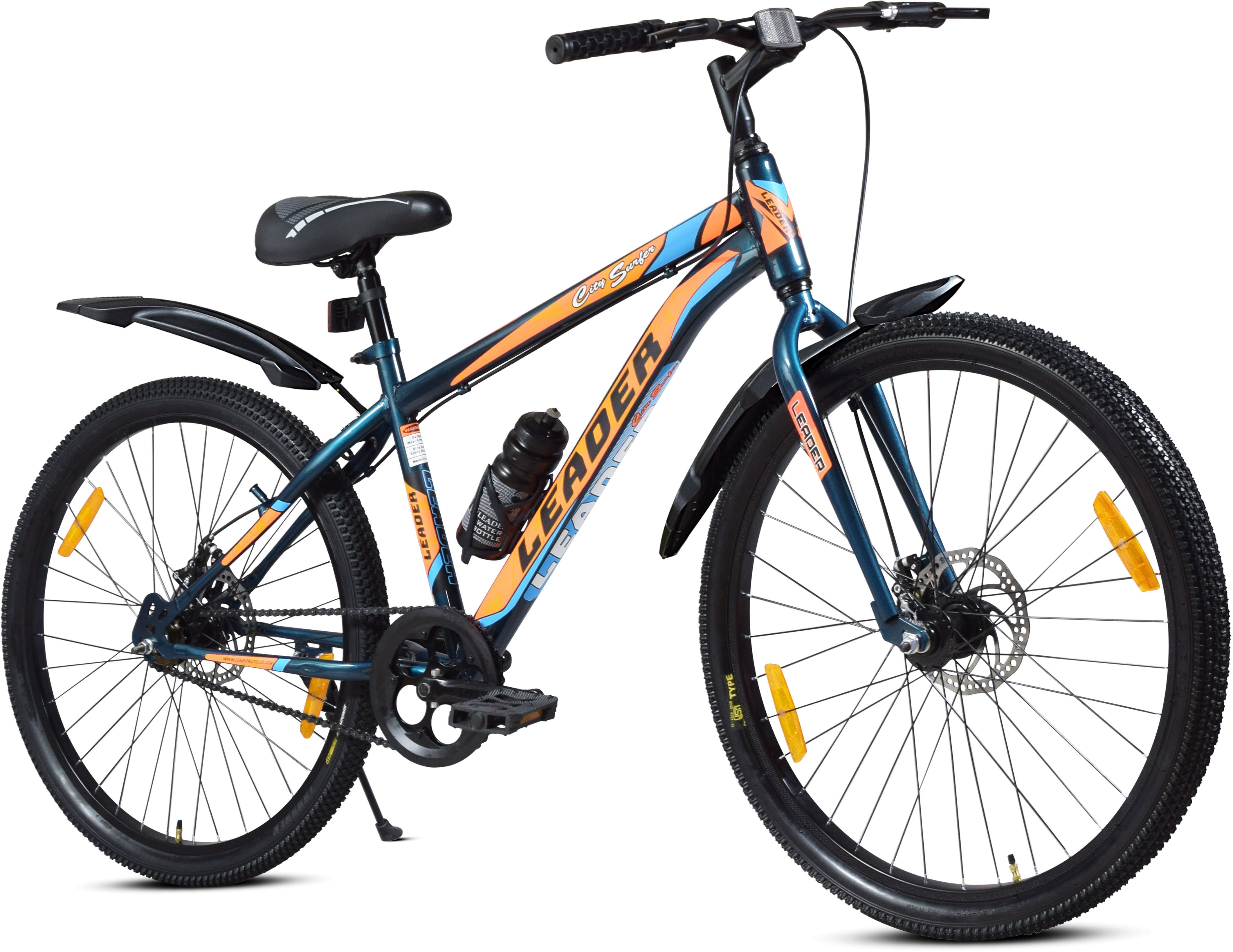 leader City Surfer 26T Bicycle for Men | Rigid Fork, Dual Disc Brake with Mega Hub, 26 T (inch) Mountain Cycle-picture-34