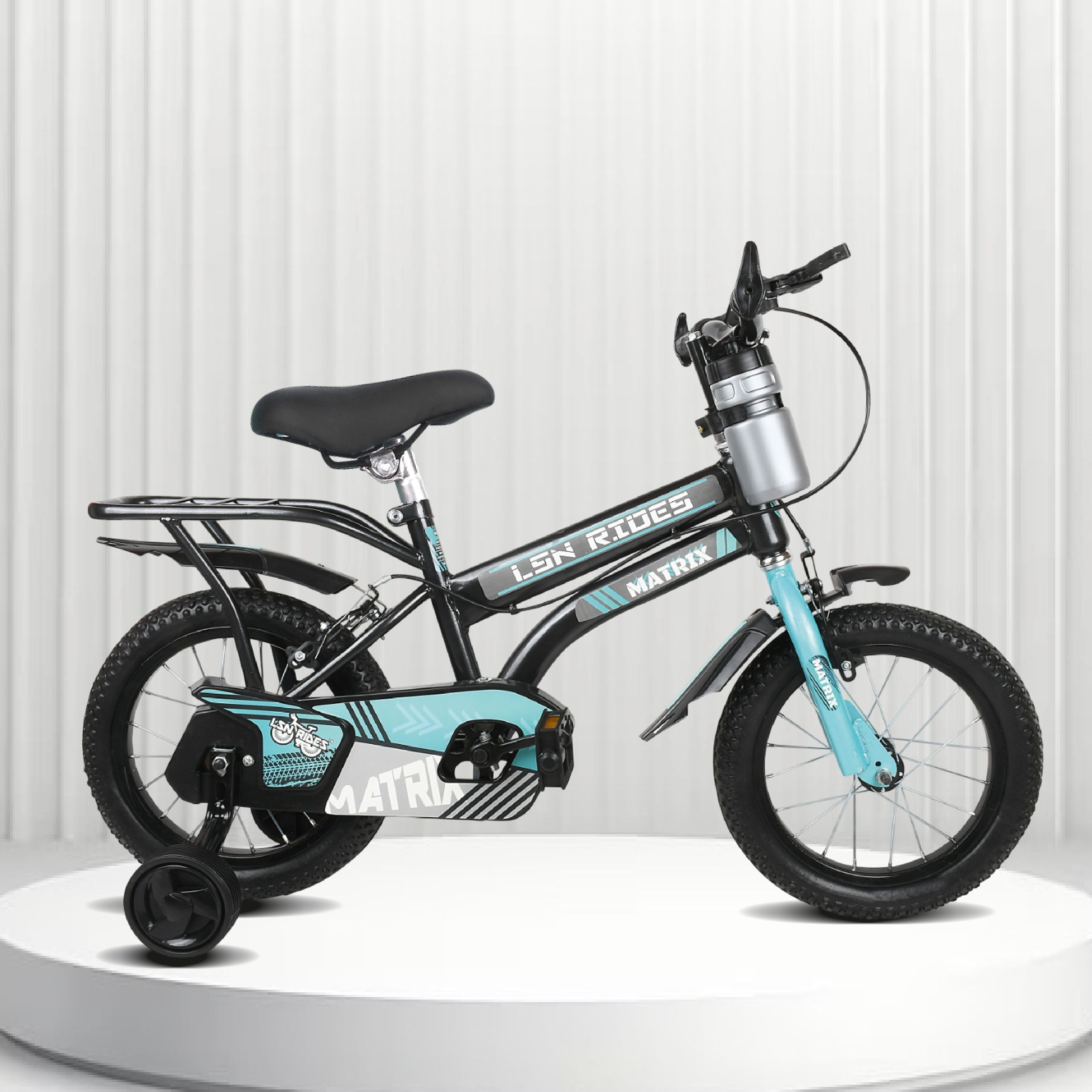 Matrix 14T M-Rim Seagreen Bicycle With Bottle For 3-5 Years Kids 14 T (inch) BMX Cycle-image-33