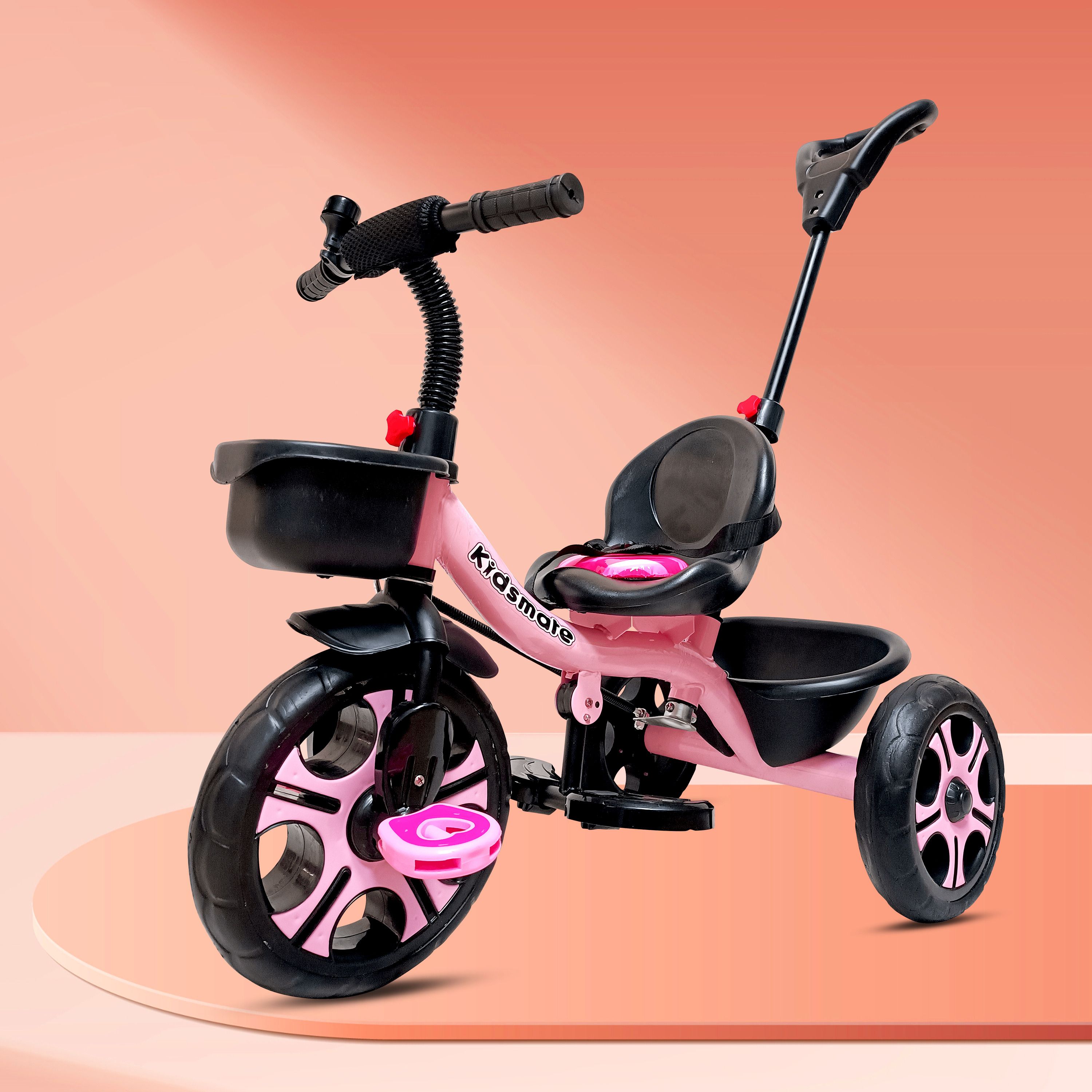 Junior 2.0 Kids Tricycle With Parental Control, Storage Basket, 10 T (inch) Road Cycle