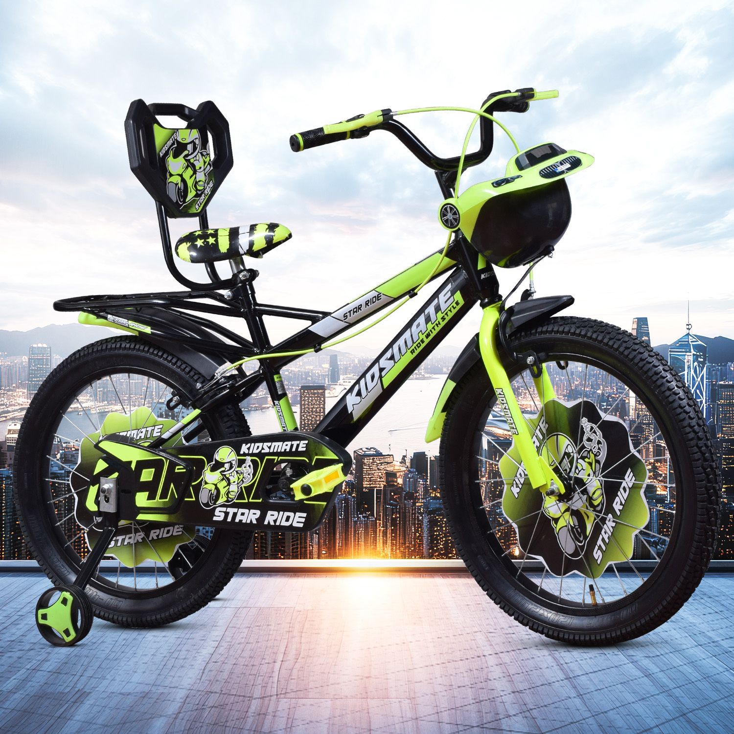 Star Ride 2.0 Kids Bicycle with Training Wheels | Cycle For Kids Aged 7-10 yrs 20 T (inch) Road Cycle