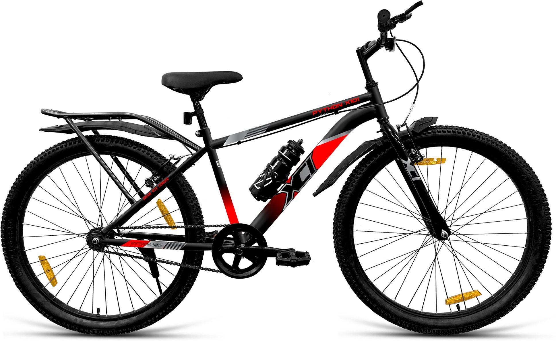 PythonX 101 24T Single Speed for Men Rigid Suspension MTB Bicycle 13-inch 24 T (inch) Mountain Cycle-image-31