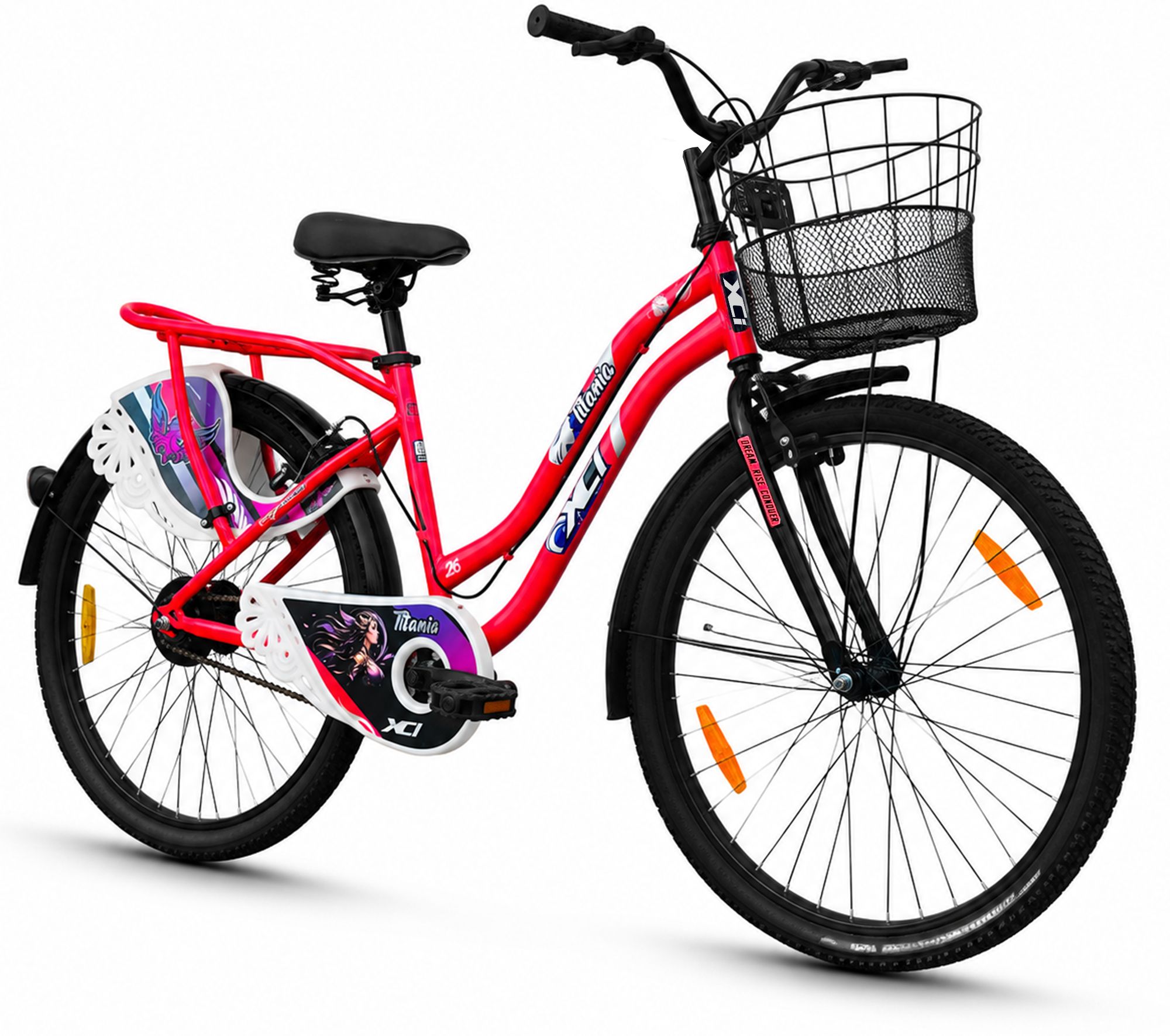 Titania 26T Single Speed Cycle for Women with Rigid Fork Bicycle 26 T (inch) Road Cycle-image-21