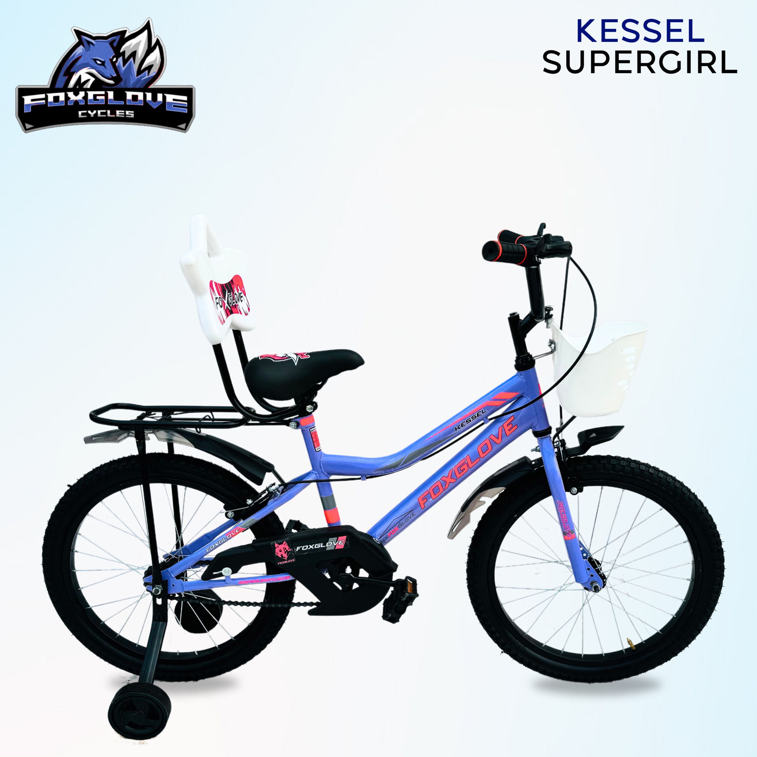 KESSEL SUPERGIRL 20 INCH IBC ROYAL PURPLE TYRE TUBE FOR AGE 5 TO 8 YRS KIDS 20 T (inch) Road Cycle-image-13