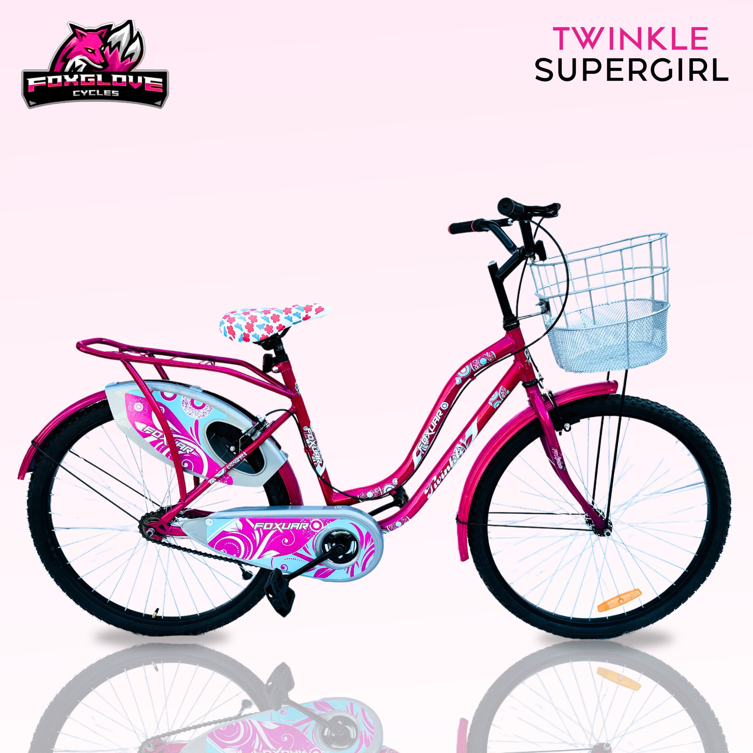 Twinkle 26T IBC PINK with Basket for Height from 4Ft and Above 85% Fitted 26 T (inch) Road Cycle-image-24