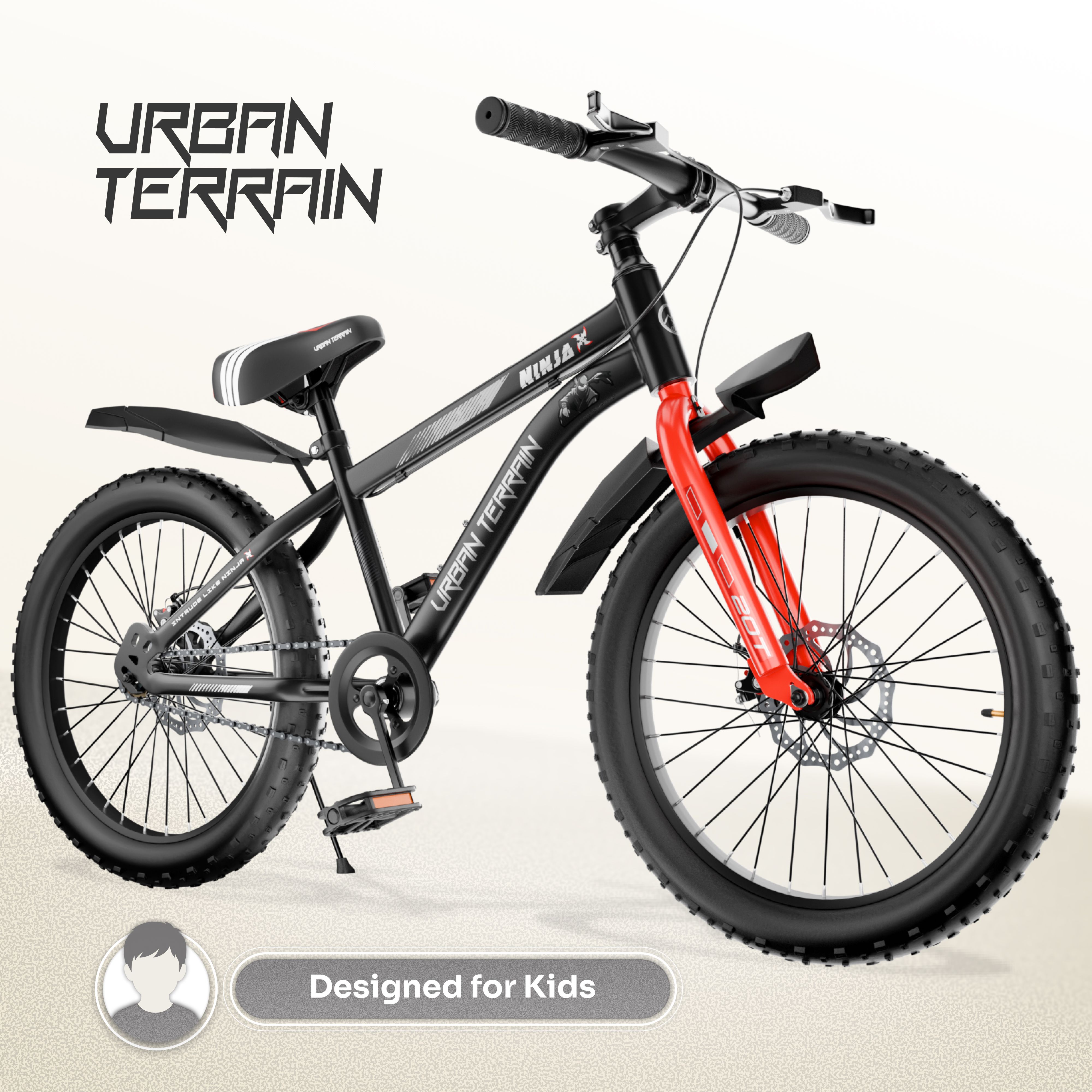urban terrain Ninja X 20T Kids Cycle – Black 20 T (inch) Mountain Cycle-picture-14