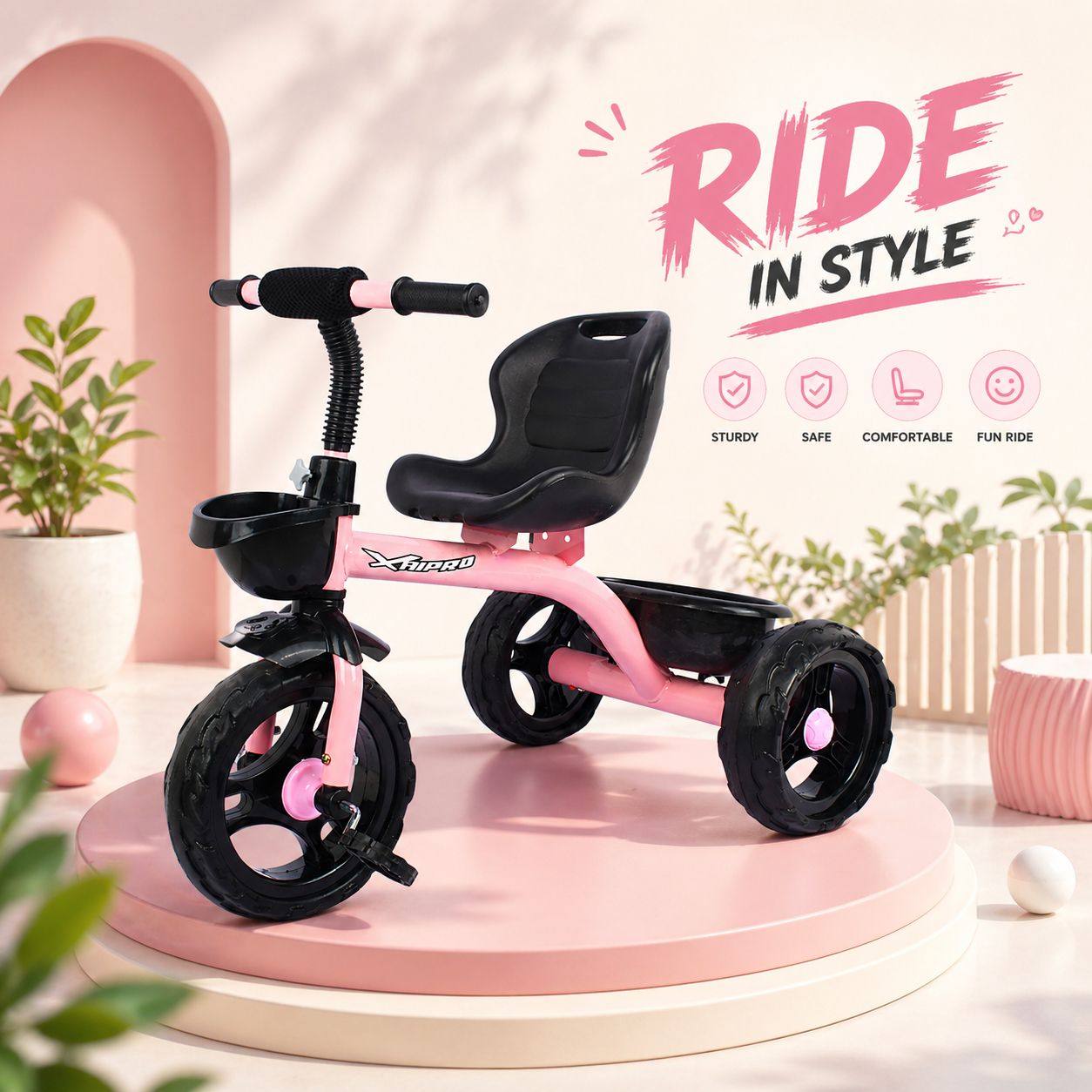 PREMIUM TRICYCLE FOR 1 TO 3 YEAR KIDS 10 T (inch) Balance Bike-image-37