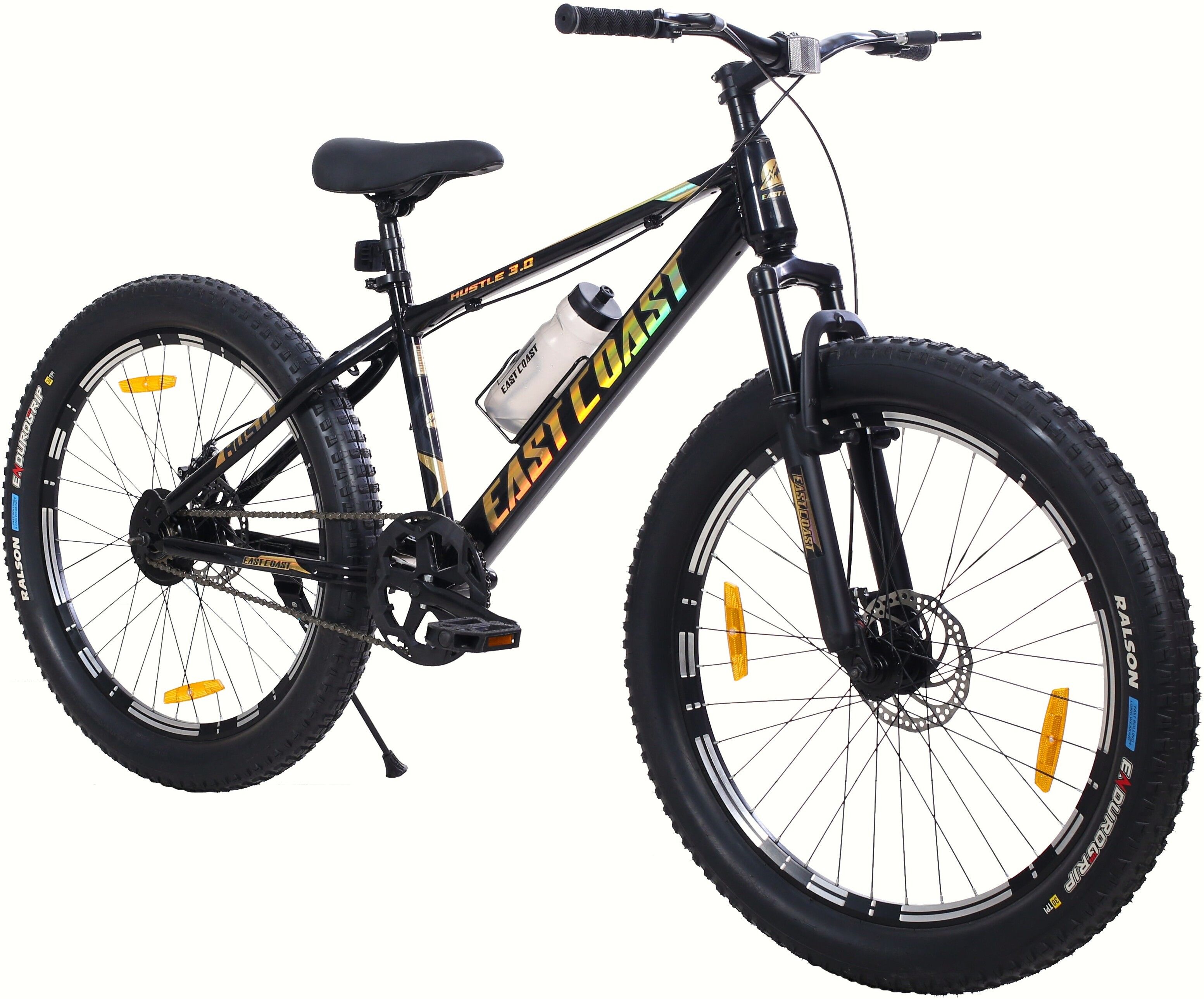 Hustle Gold 26T cycle II Double Disc II Fat Tyres II Double Wall Alloy Rims 26 T (inch) Fat Tyre Cycle