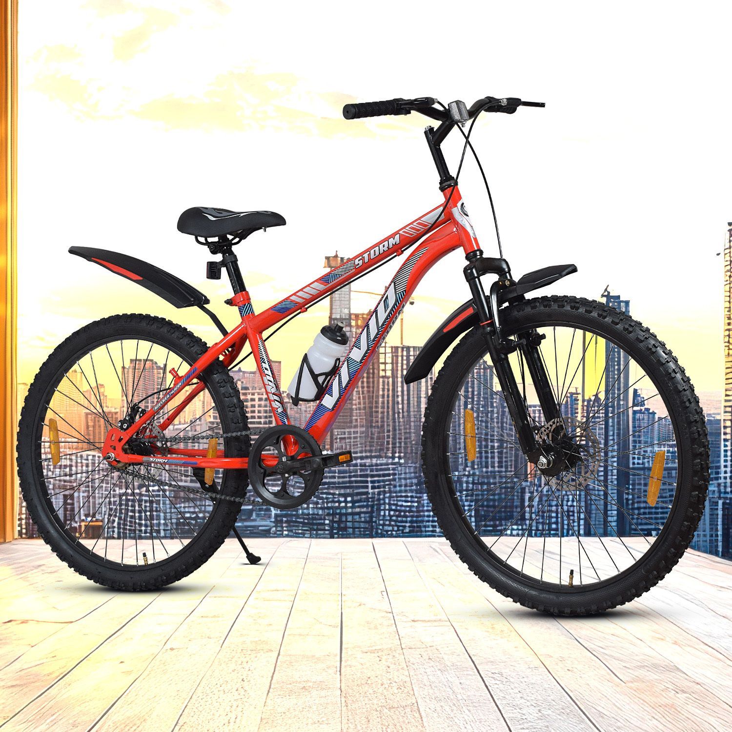 vivid Creto 24T Multispeed Cycle for Men with Front Suspension & Dual Disc Brakes 24 T (inch) Mountain Cycle-picture-45