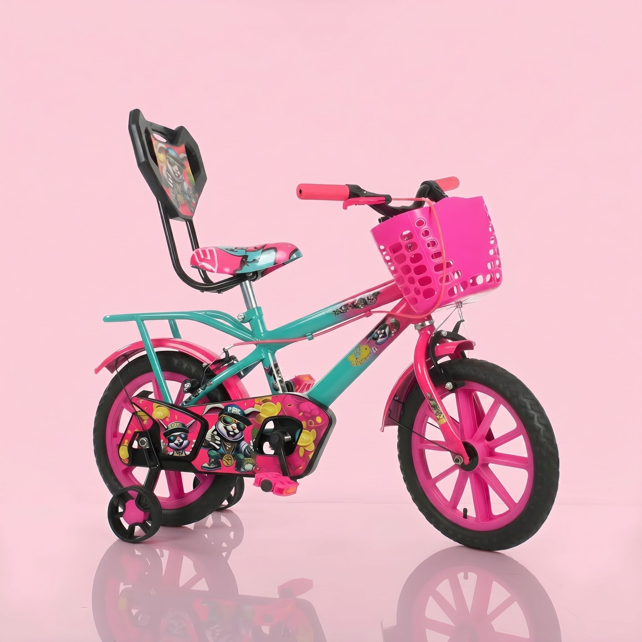 Kids Cycle for Girls & Boys | Comfortable Backrest & Basket | Age 2–5 Years 14 T (inch) Road Cycle-image-40