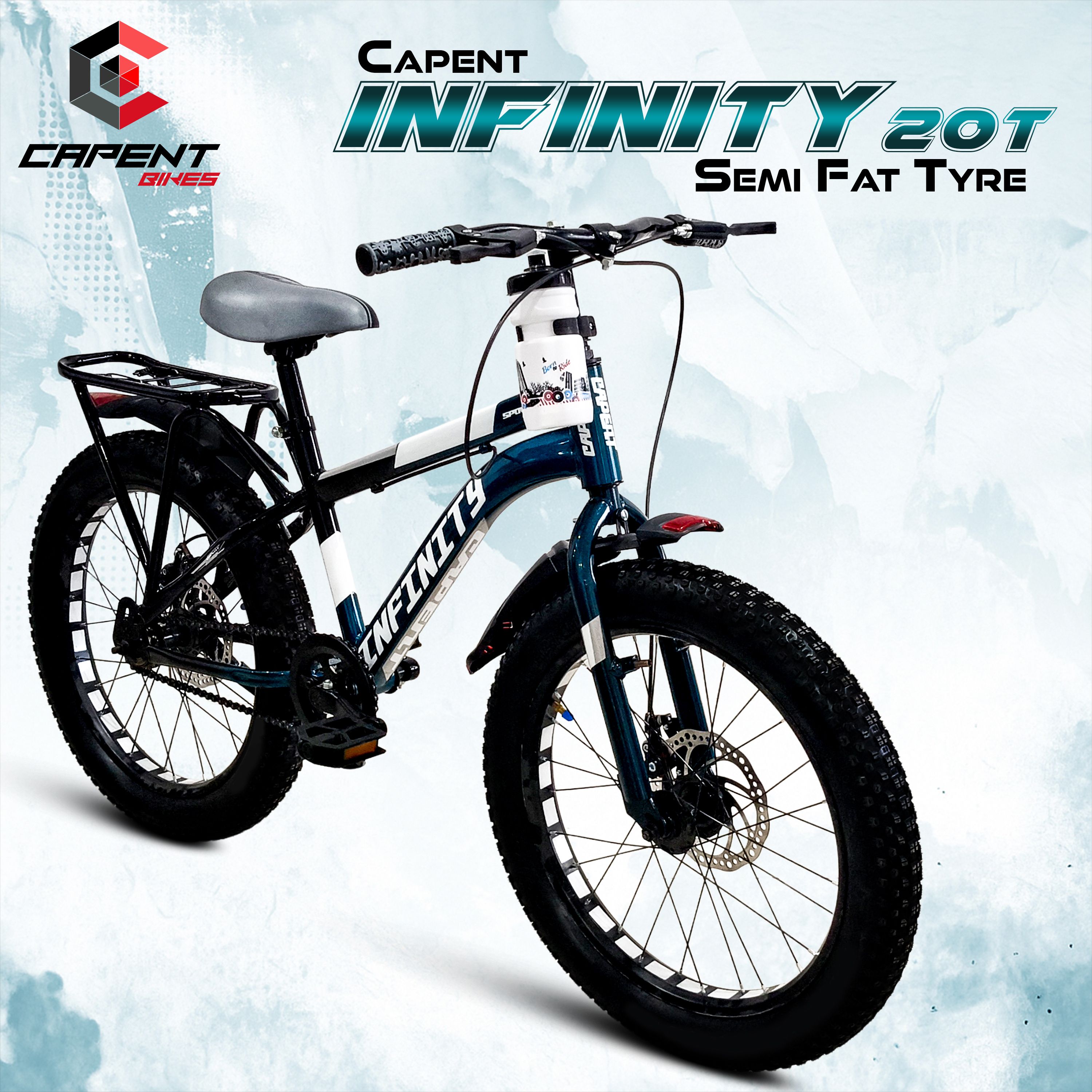 INFINITY IBC 20*300 Semi-Fat Tyre Kids Cycle for Boys/Girls 20 T (inch) Fat Tyre Cycle