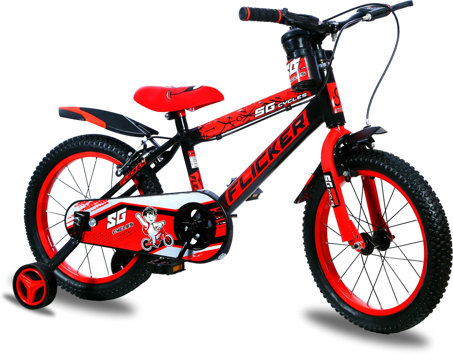 sg cycles FLICKER 14T BMX Kids Cycle 2/4 Years - RED (95% ASSEMBLED) 14 T (inch) BMX Cycle-picture-30