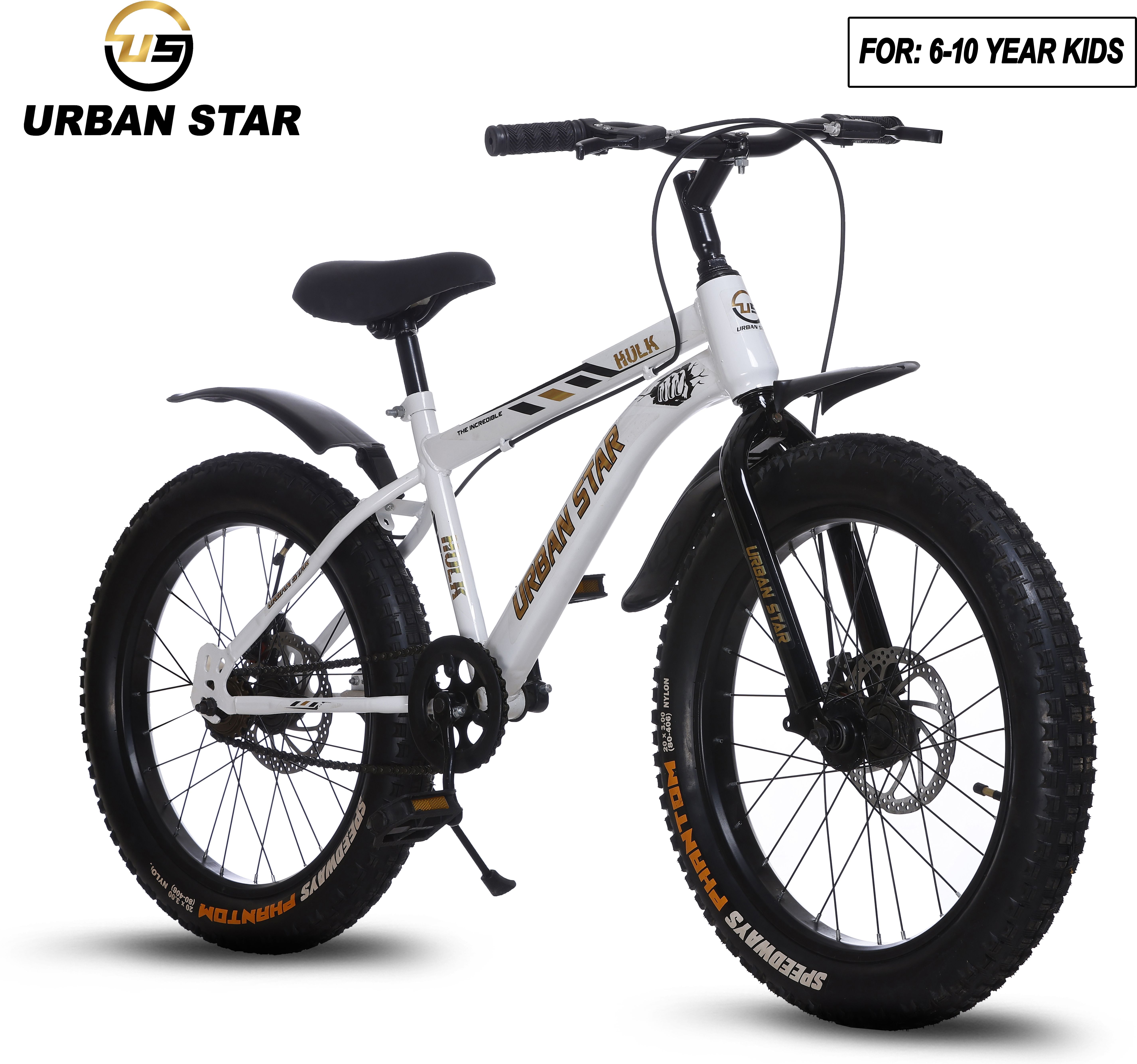 HULK | 20T BMX | DOUBLE DISC | FAT TYRES | Premium Quality | Semi Assembled | 20 T (inch) Fat Tyre Cycle-image-25