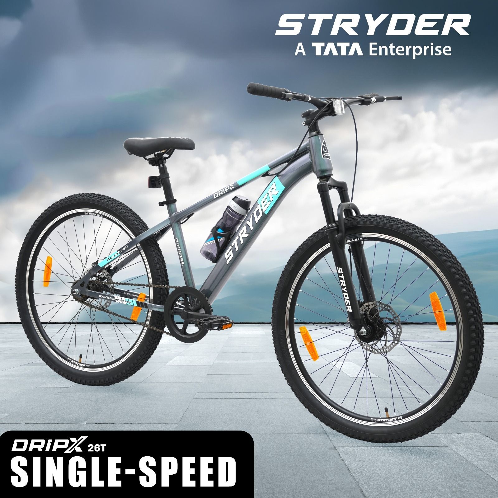 26" DRIPX Single Speed Bicycle | Durable & Stylish Ride 26 T (inch) Mountain Cycle-image-23