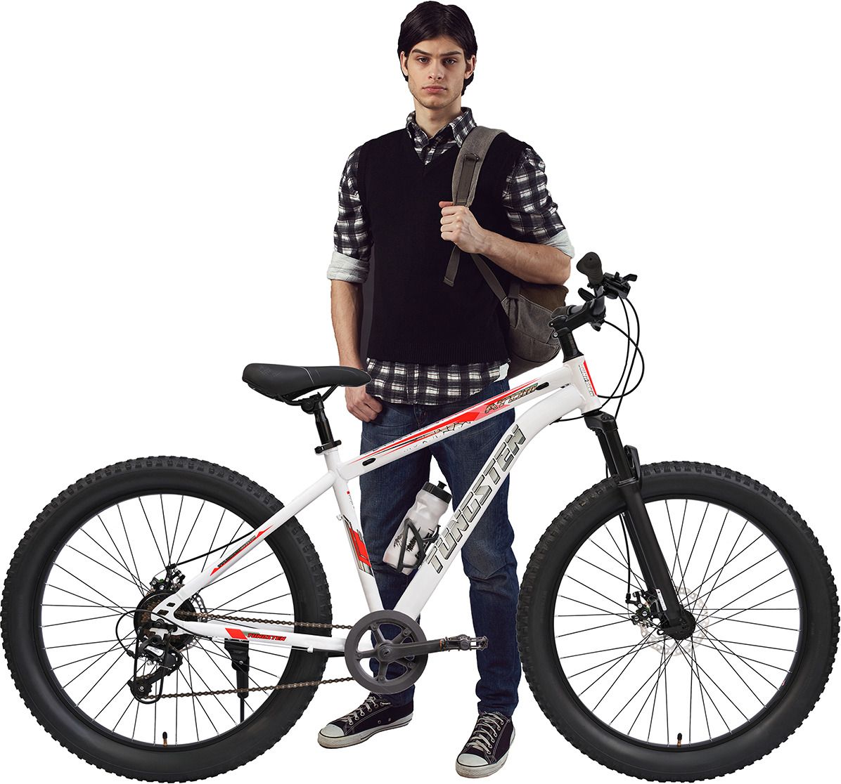 ATOM PRO 7 SPEED|SEMI FAT BIKE|DUAL DISC|FRONT SUSPENSION 26 T (inch) Mountain Cycle-image-19