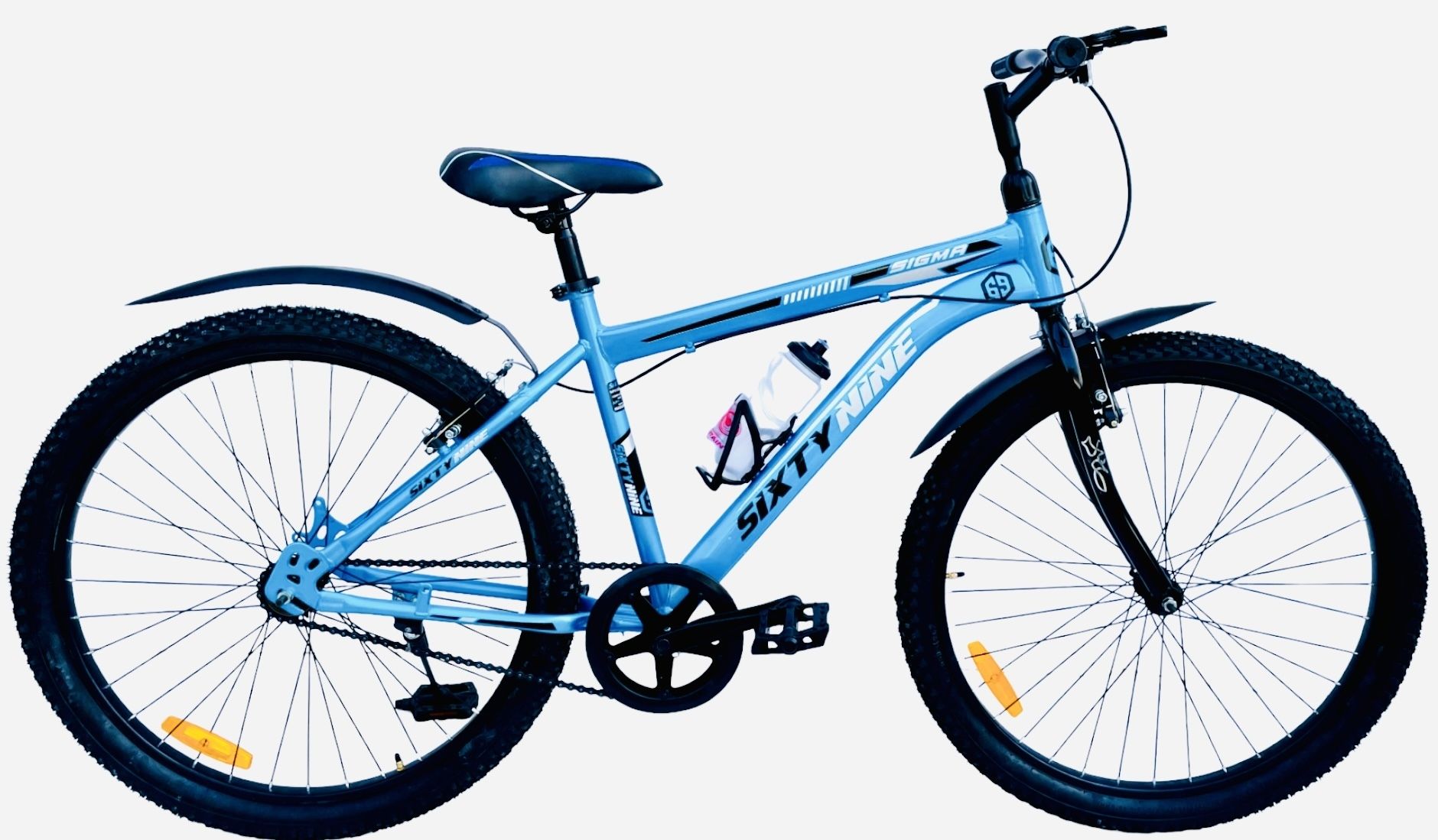 SIXTY NINE 26 T AQUA BLUE V BRAKE TYRE TUBE FOR AGE 8 PLUS YRS 90 % FITTED 26 T (inch) Road Cycle-image-42