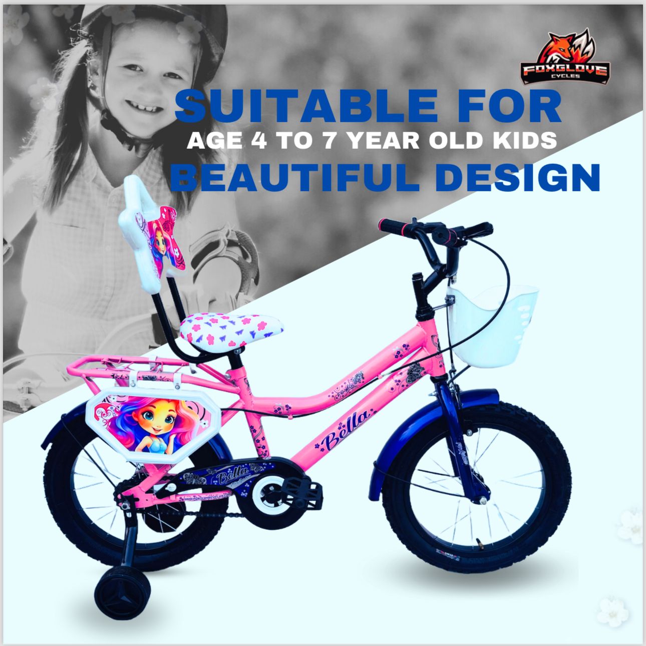 BELLA 16 INCH BARBIE PINK WITH DRESS GUARD TYRE TUBE FOR AGE 5 PLUS 90% FITTED 16 T (inch) Road Cycle
