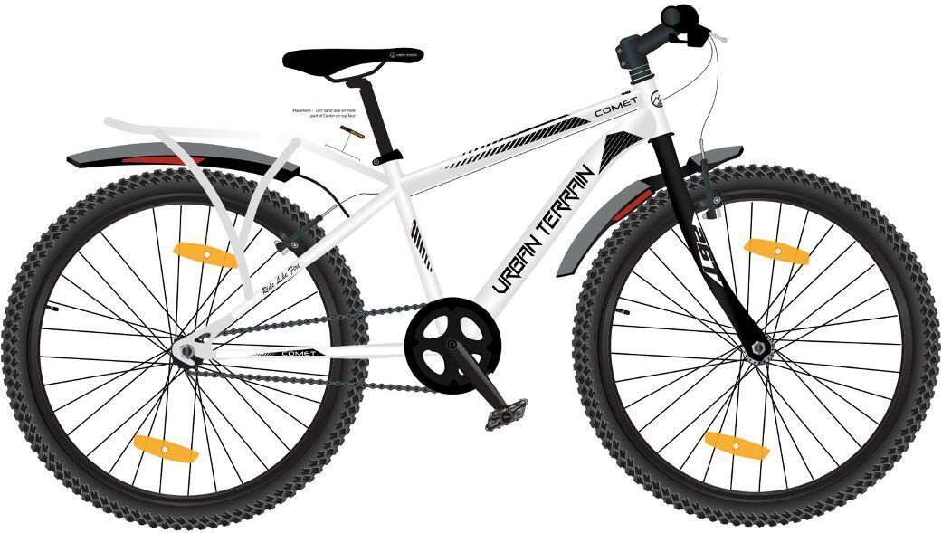 urban terrain Comet 26T Steel Single Speed Mountain Cycle with Inbuilt Carrier 26 T (inch) Road Cycle-picture-11