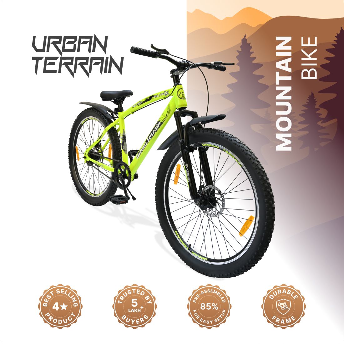 urban terrain Bolt Pro 27.5T Mountain Bike for Men with Dual Disc Brakes 27.5 T (inch) Road Cycle-picture-14