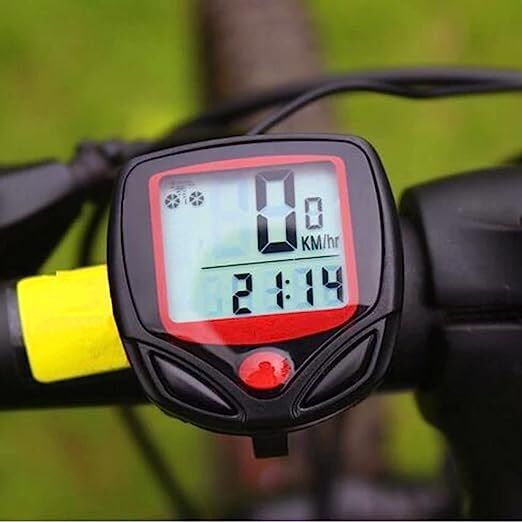 Cycle Speedometer Odometer Bicycle Cyclometer Meter Digital with LCD Waterproof Wired Cyclocomputer-image-12