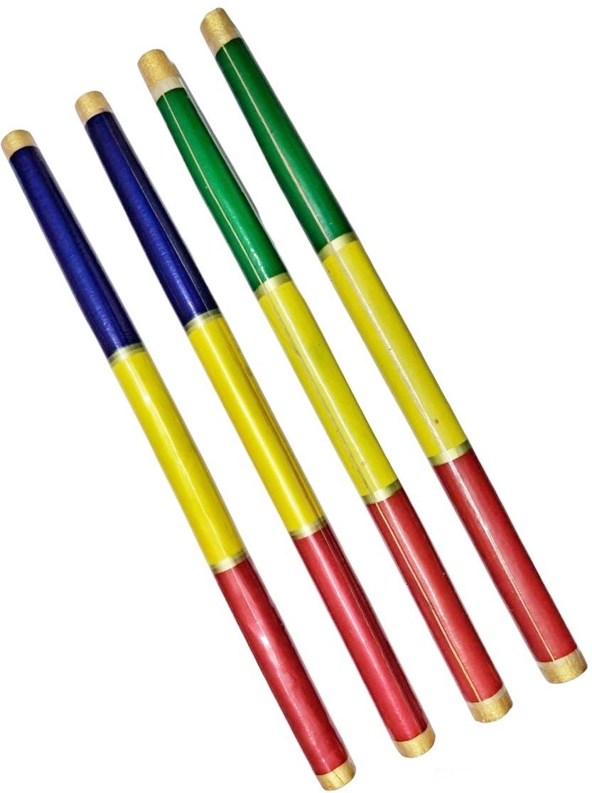 Wooden Multicolor Dandia Sticks for Garba Pack of 2 Pair Dandia Sticks-image-25