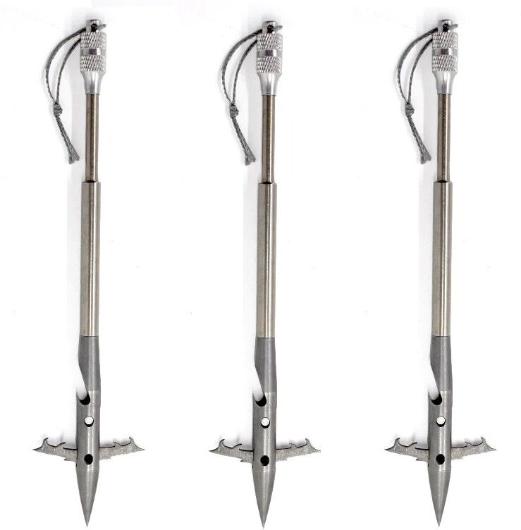 Silver Stainless Steel Thick Head Fish Darts Deep Water Fishing Tool-Pack of 3 Steel Tip Dart