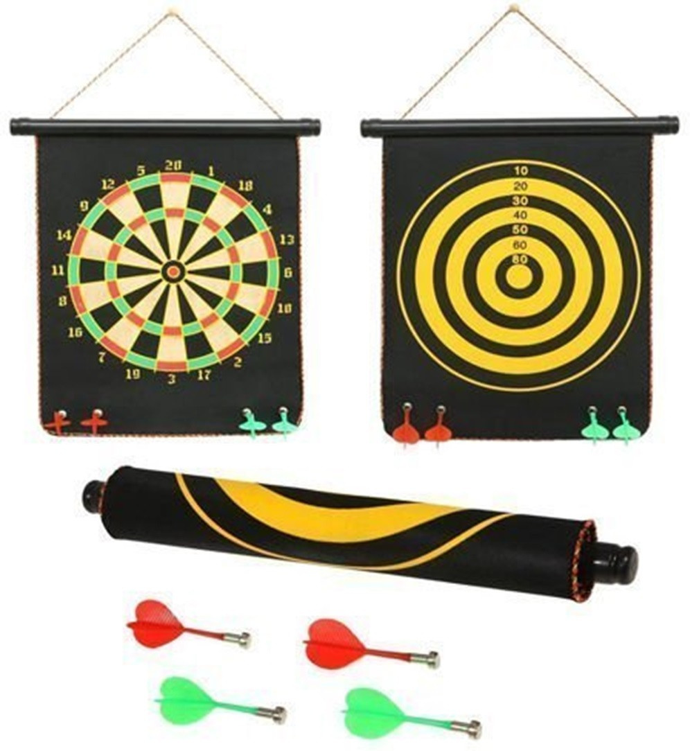equipagecart Magnetic Power with Double Foldable Dart Game with 4 Non Pointed Darts - 12 Inch Convertible Tip Dart image 1